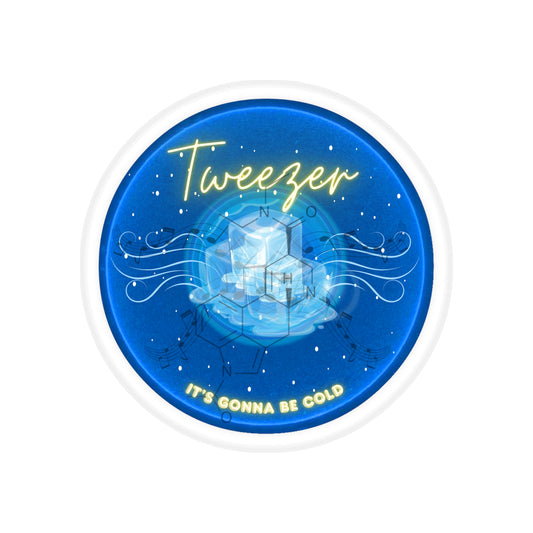 Donut Bumper/Outdoor Sticker - "The Donut Reprised" - series 1.0 - blue donut - [Die-Cut] 6"x 6"