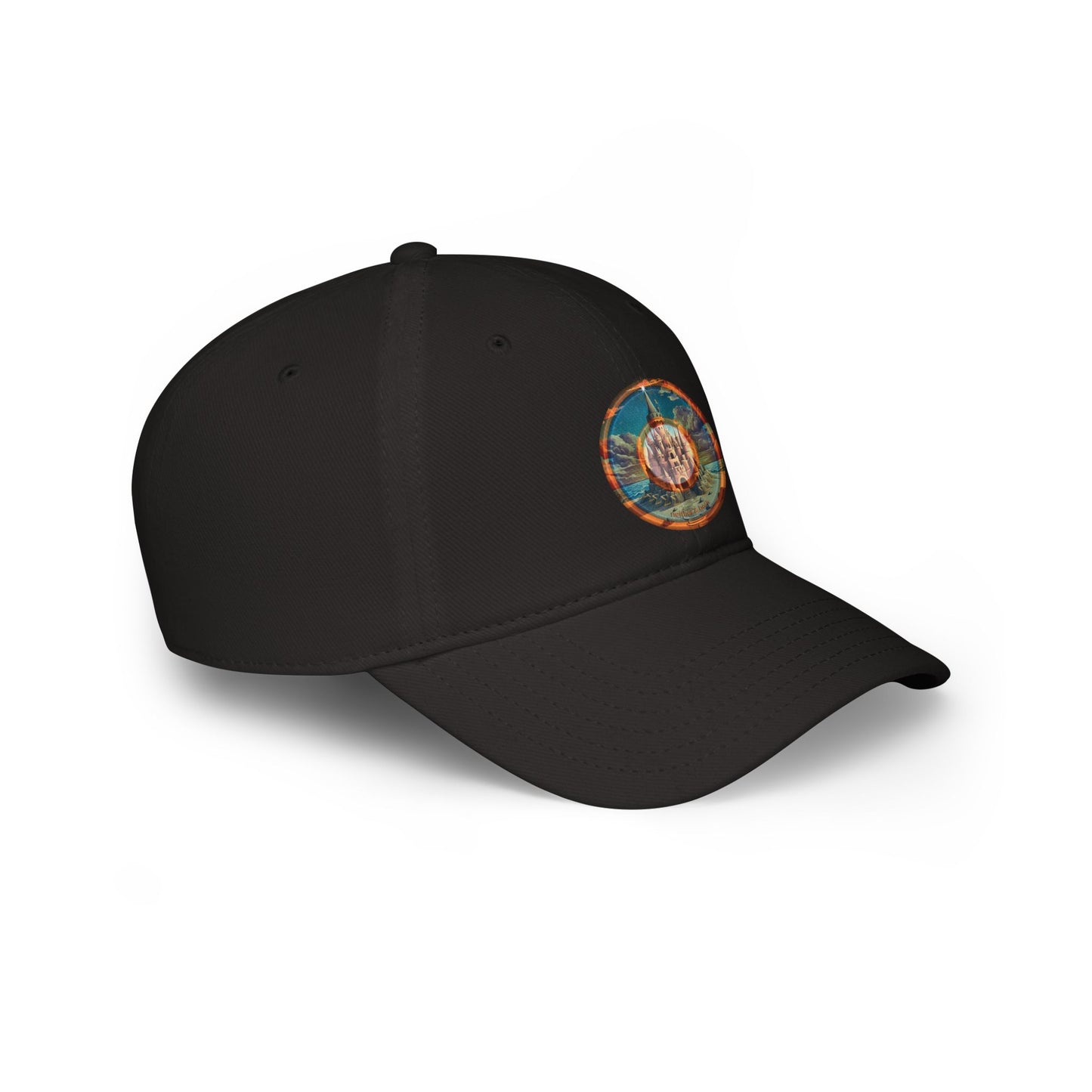 Lumpy Donut Baseball Cap - "The Donut Cap that Tides Never Reached" - variant 2 - orange/blue pic donut w/