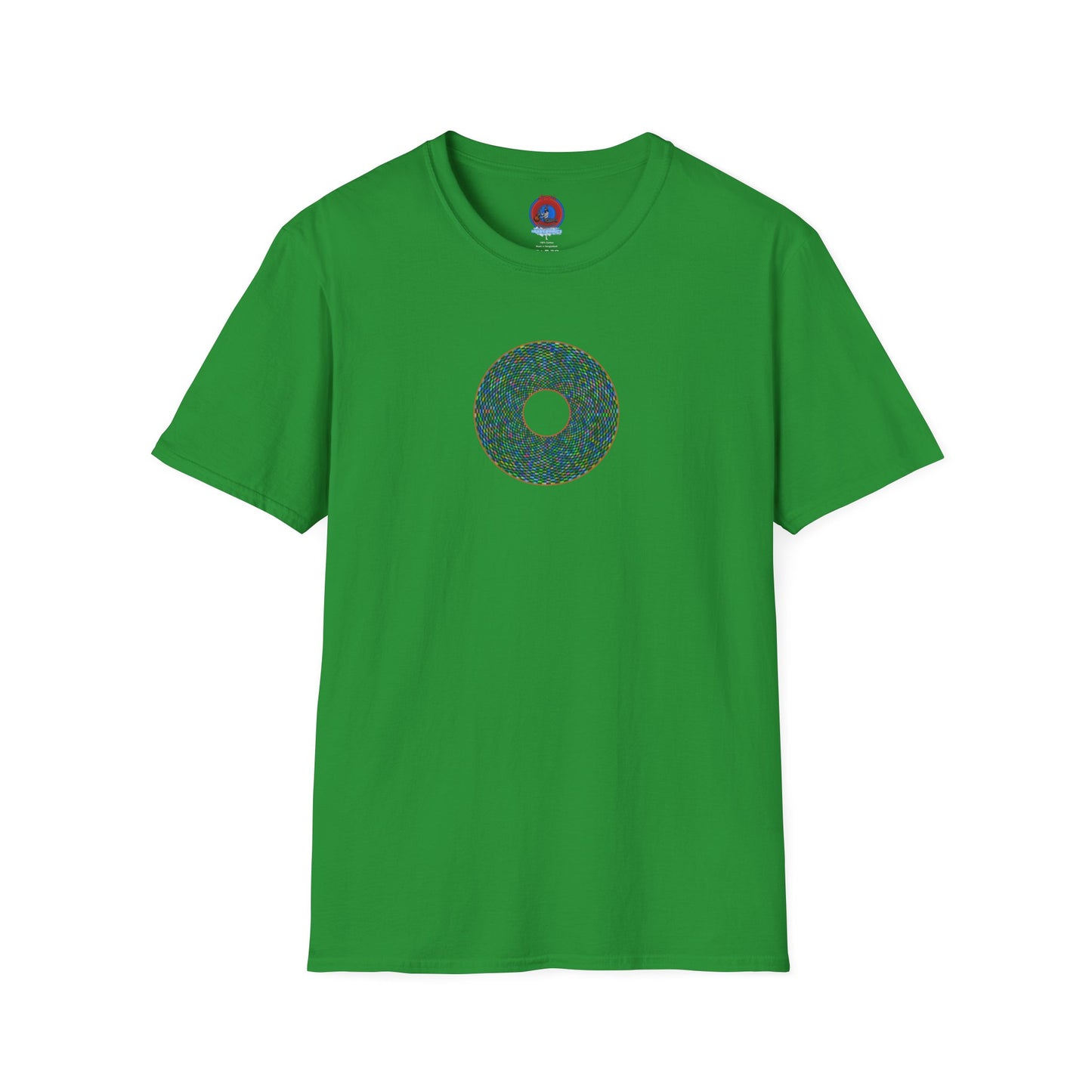 Donut Classic Donut Tee - Unisex Soft-Style - "The Pixilated Donut" - series 1.0 - multi-color donut