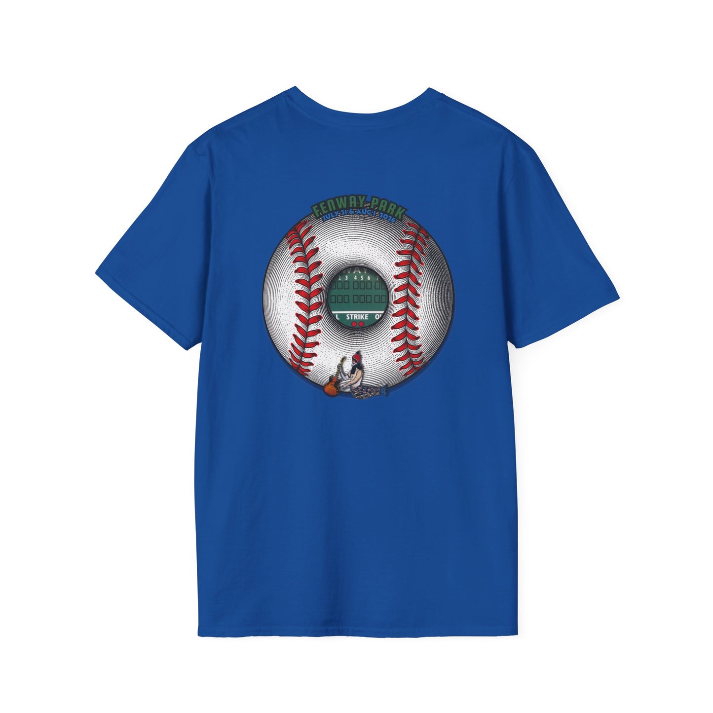 Classic Donut Tee - Unisex Soft-Style - "Phenway Ballpark Donuts" - white/red major league donut - variant 6