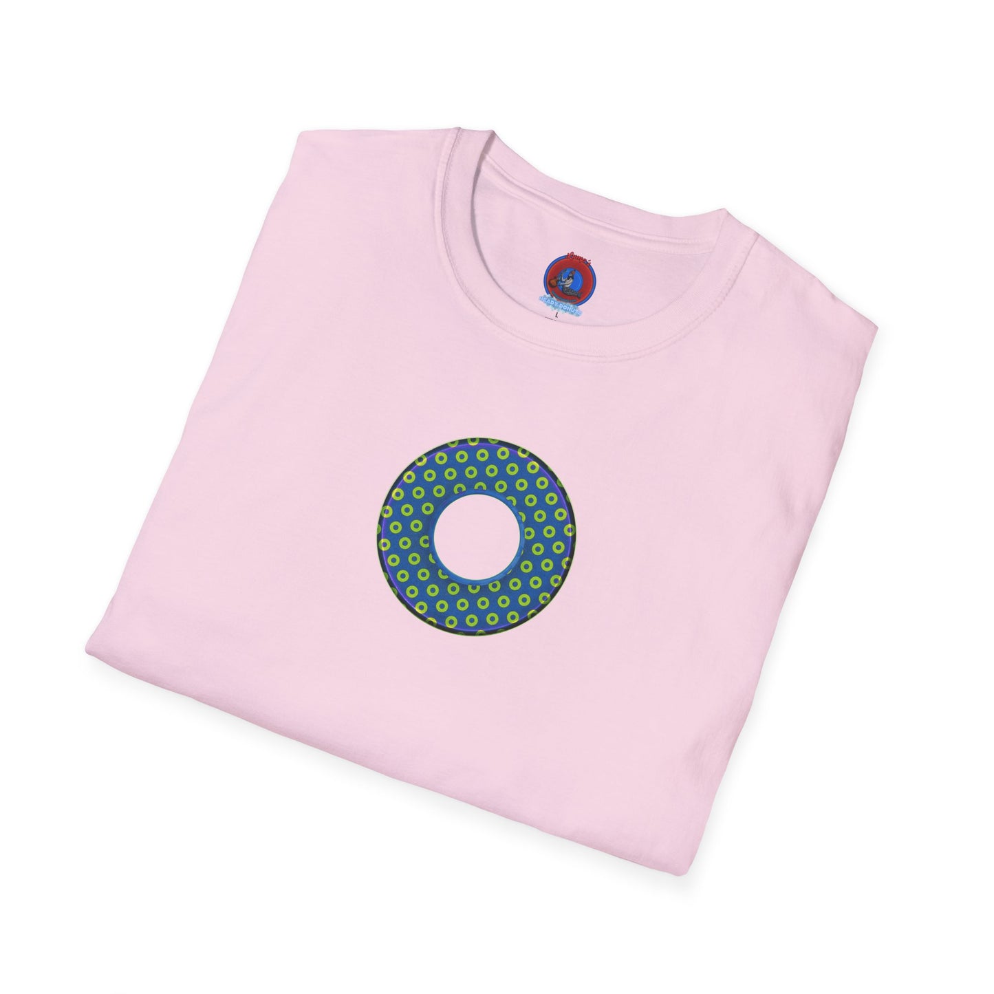 Plain Donuts/Unisex Soft-Style - "Plain Electric Paradoxical Donuts" - yellow/blue donuts