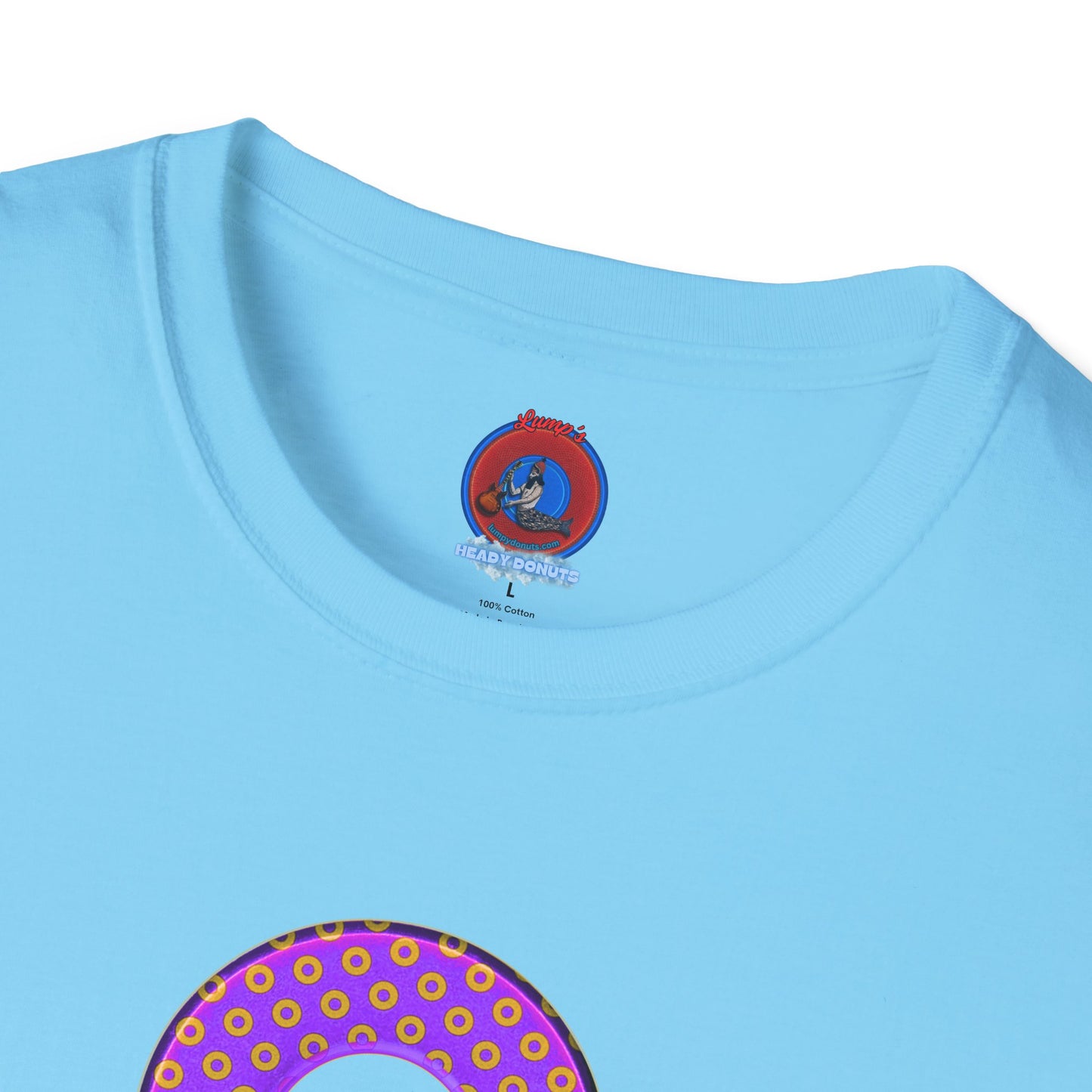 Plain Donuts/Unisex Soft-Style - "Plain Electric Paradoxical Donuts" - bright purple/magenta donuts