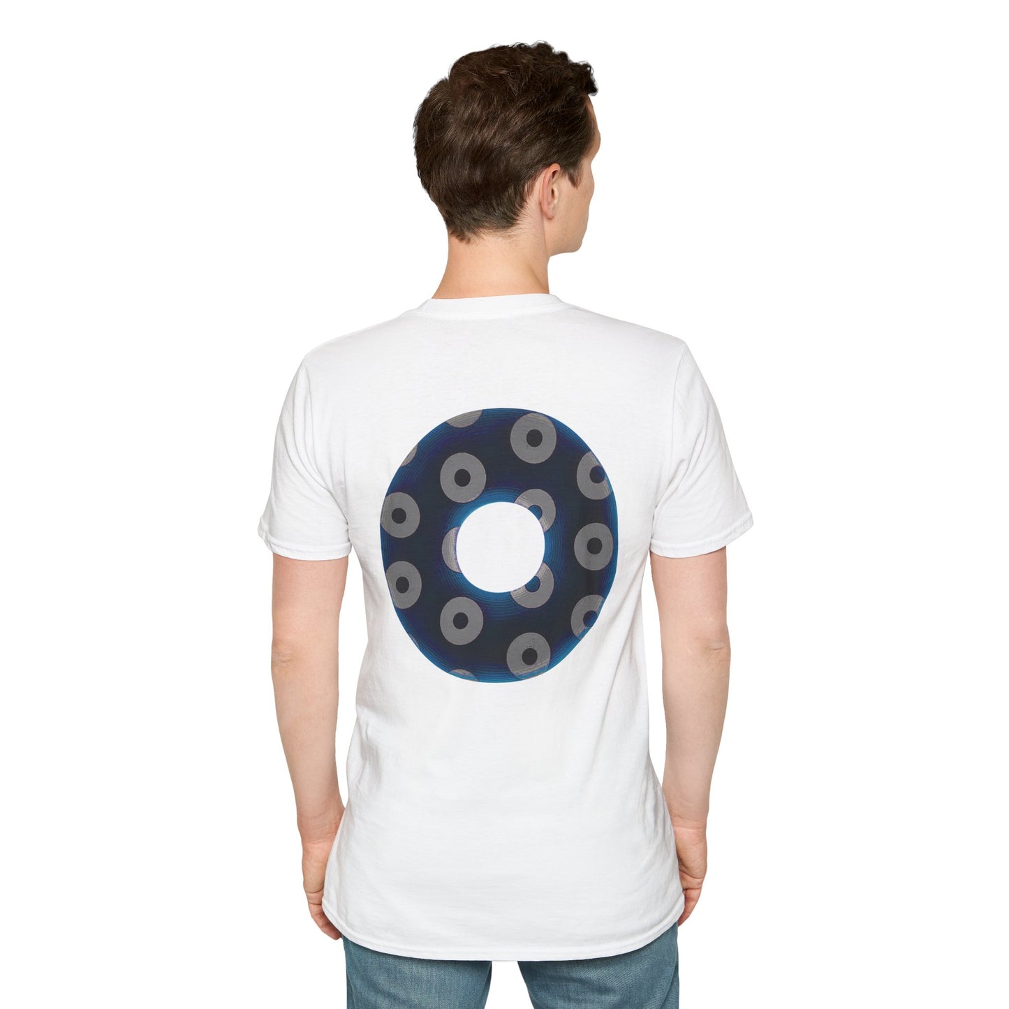 Plain Donuts/Unisex Soft-Style - "Plain Blimpy Paradoxical Donuts" - dark blue/gray donuts