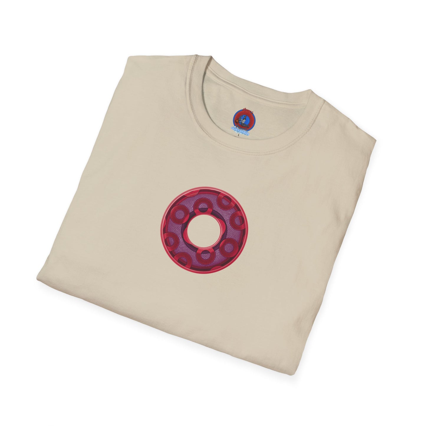 Plain Donuts/Unisex Soft-Style - "Plain Rustic Paradoxical Donuts" - mauve/purple donuts