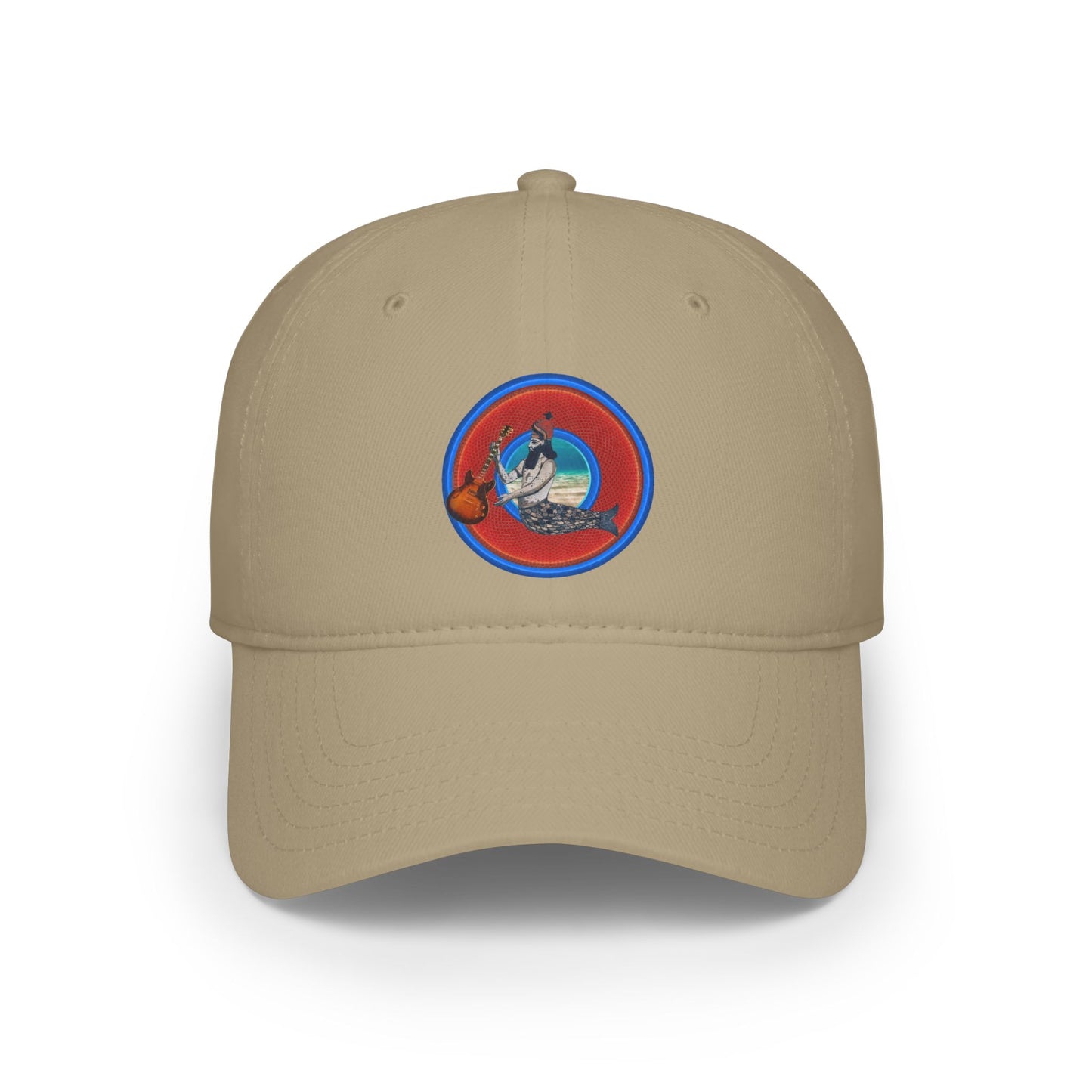 Lumpy Donut Baseball Cap - "Doggone Dagon Donut Cap" - variant 4 - rustic red donut w/