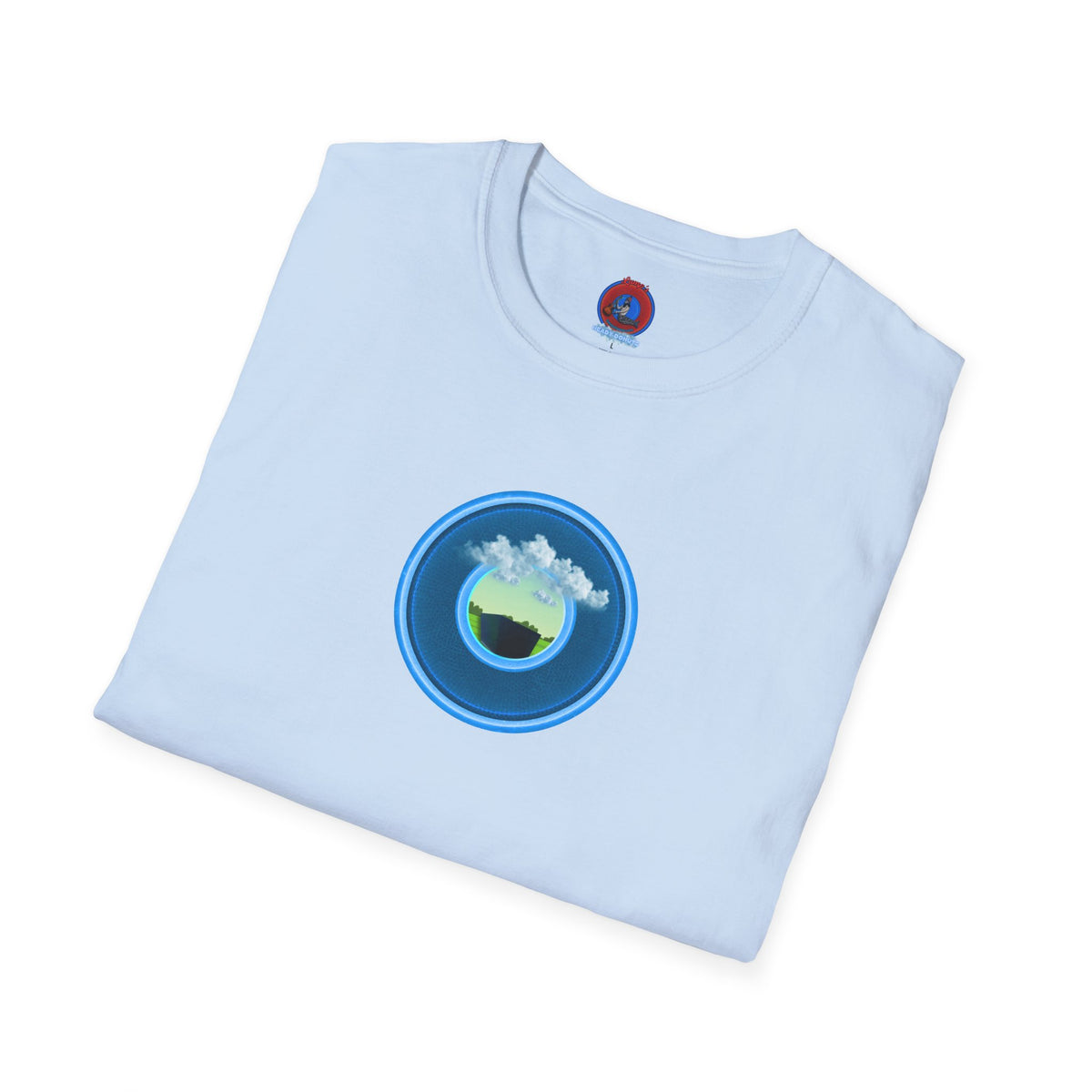 Classic Donut Tee - Unisex Soft-Style - "Got Rhombus?" - series 1.0  - variant 1 - blue/blue donut