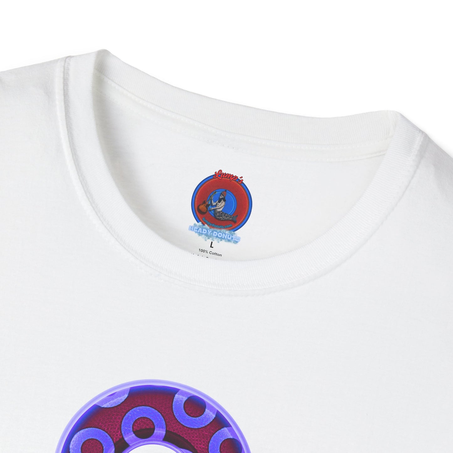 Plain Donuts/Unisex Soft-Style - "Plain Rustic Paradoxical Donuts" - violet/dark purple donuts