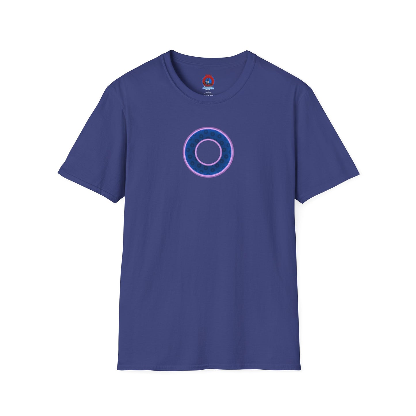 Plain Donuts/Unisex Soft-Style - "Plain Wide Mouthed Paradoxical Donuts" - dark blue/light purple donuts