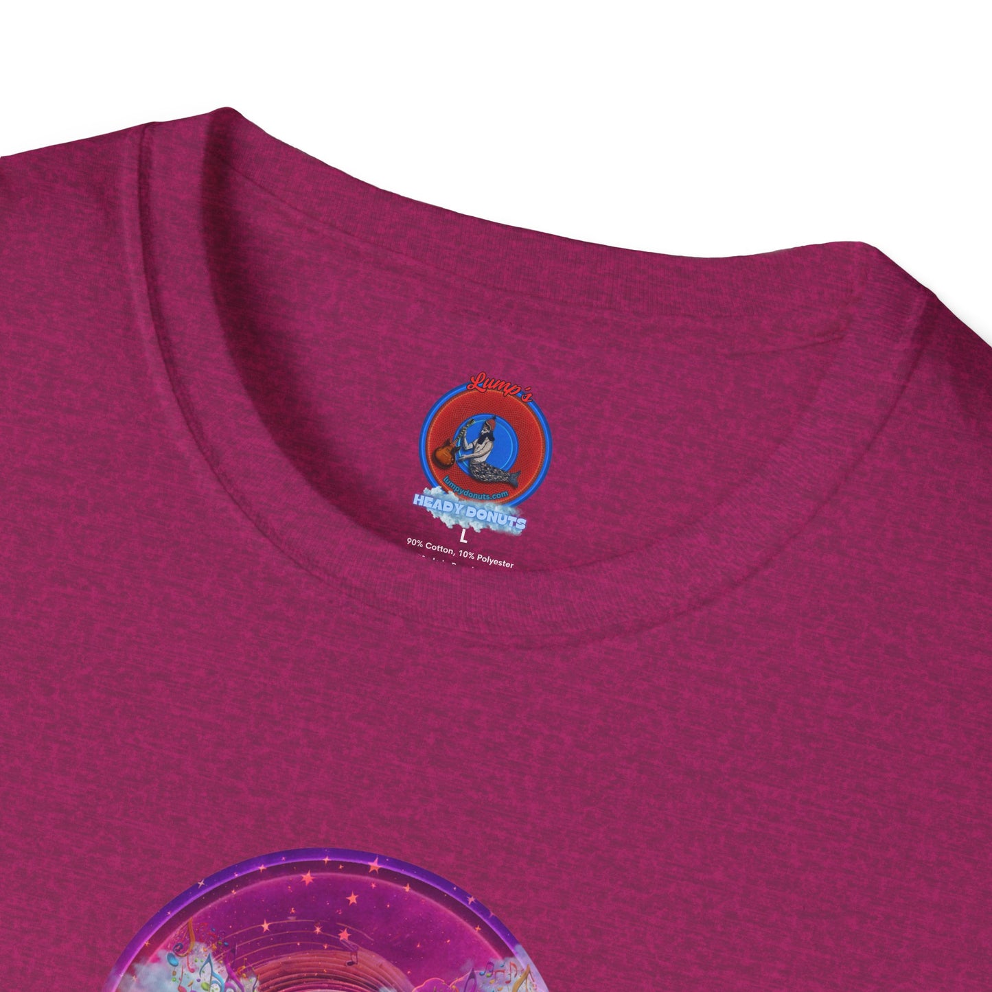 Classic Donut Tee - Unisex Soft-Style - "Pillow Donuts of Cotton" - vivid magenta pic donut