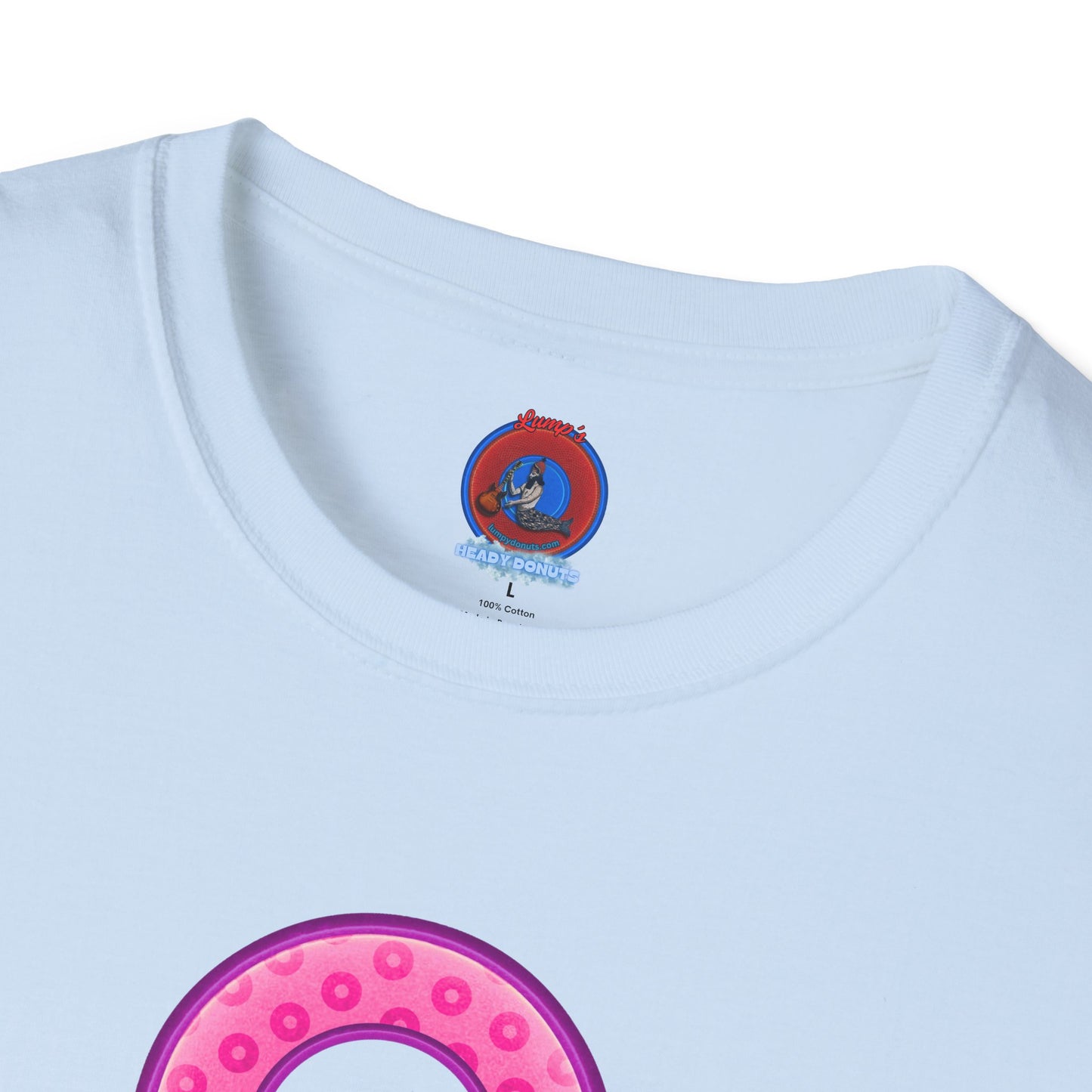 Plain Donuts/Unisex Soft-Style - "Plain Wide Mouthed Paradoxical Donuts" - pink/light purple donuts