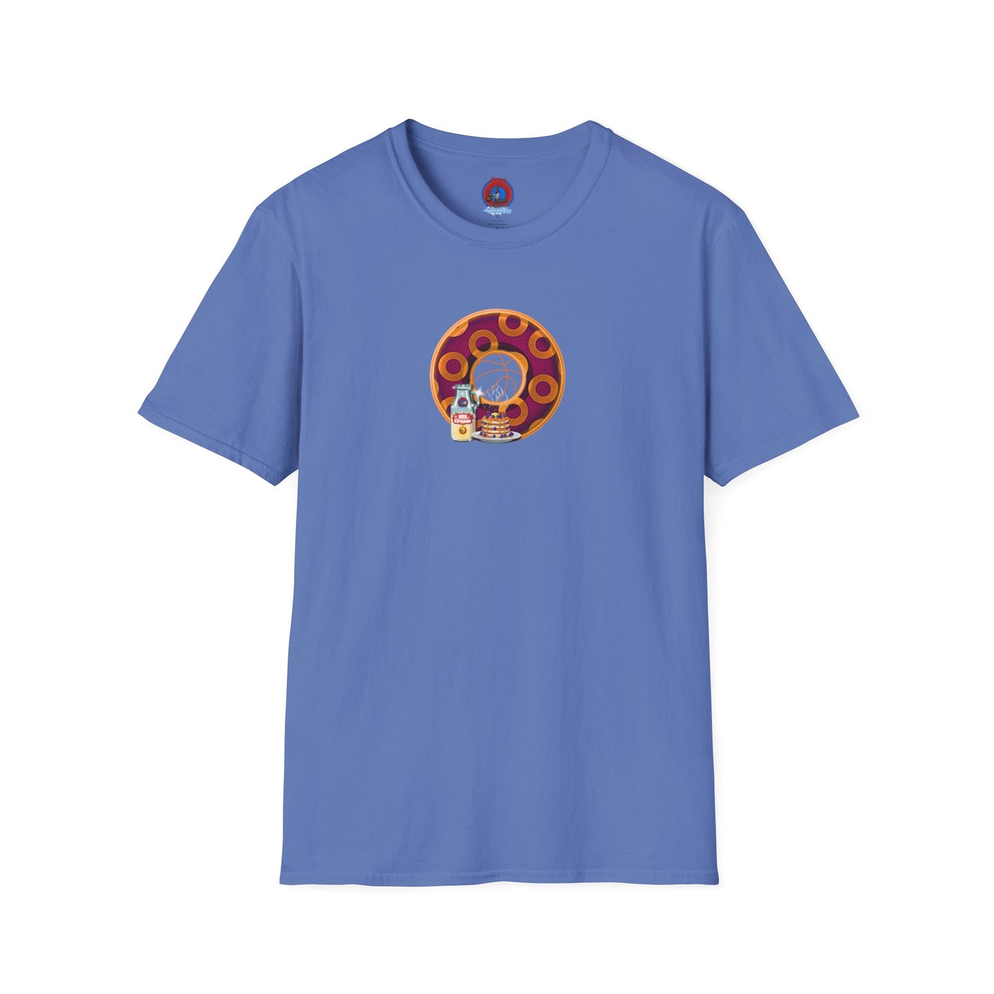 Classic Donut Tee - Unisex Soft-Style - "Princely Wooked Cream - YEMSG Donut " - burgundy/orange rustic paradox donut - variant 2