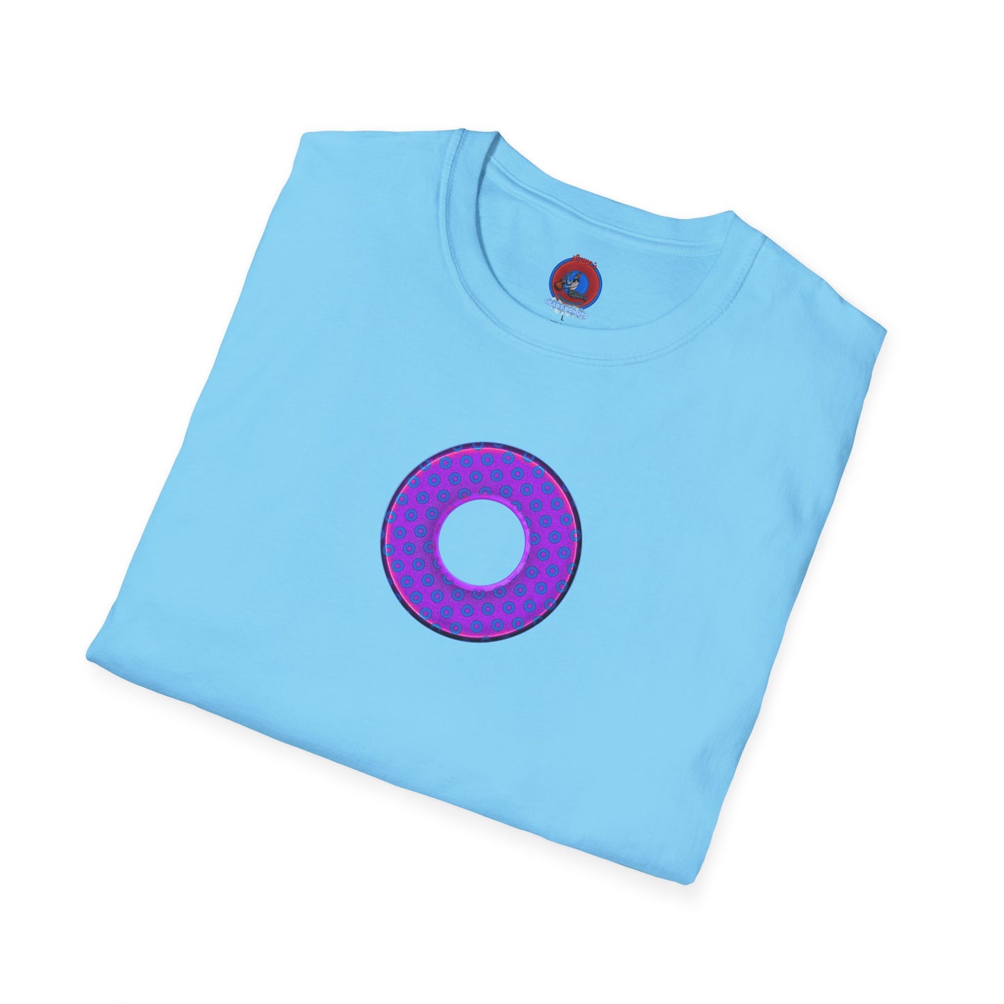 Plain Donuts/Unisex Soft-Style - "Plain Electric Paradoxical Donuts" - bright purple/royal blue donuts