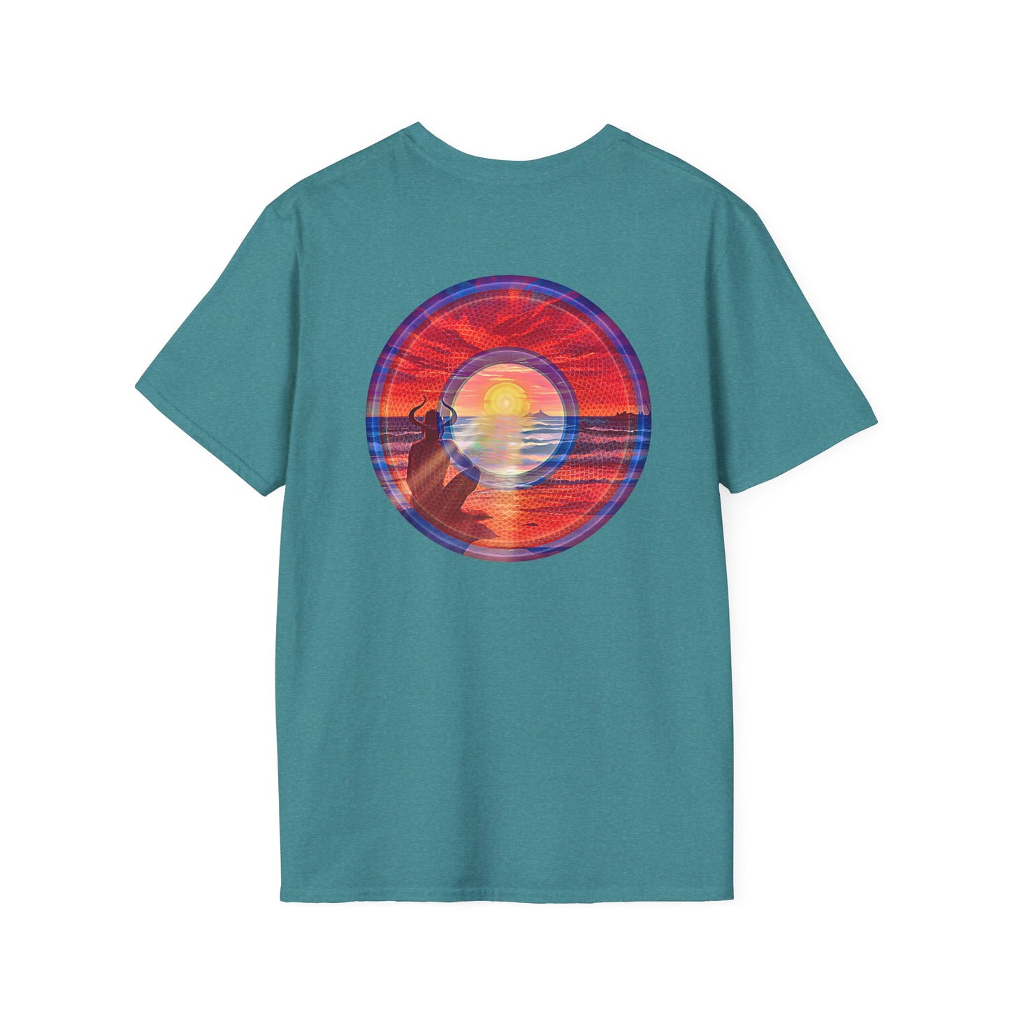 Classic Donut Tee - Unisex Soft-Style - "The Squirming Donut" - red picture donut
