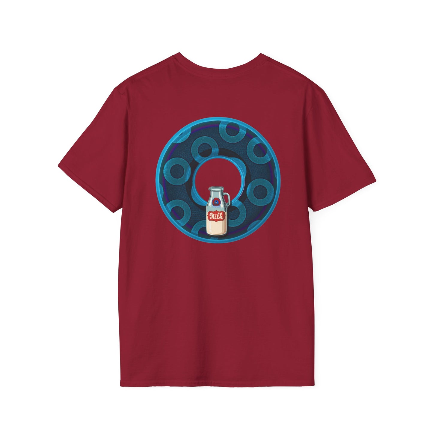 Classic Donut Tee - Unisex Soft-Style - "Wooked Cream - YEMSG Donut " - blue/teal rustic paradox donut - variant 7