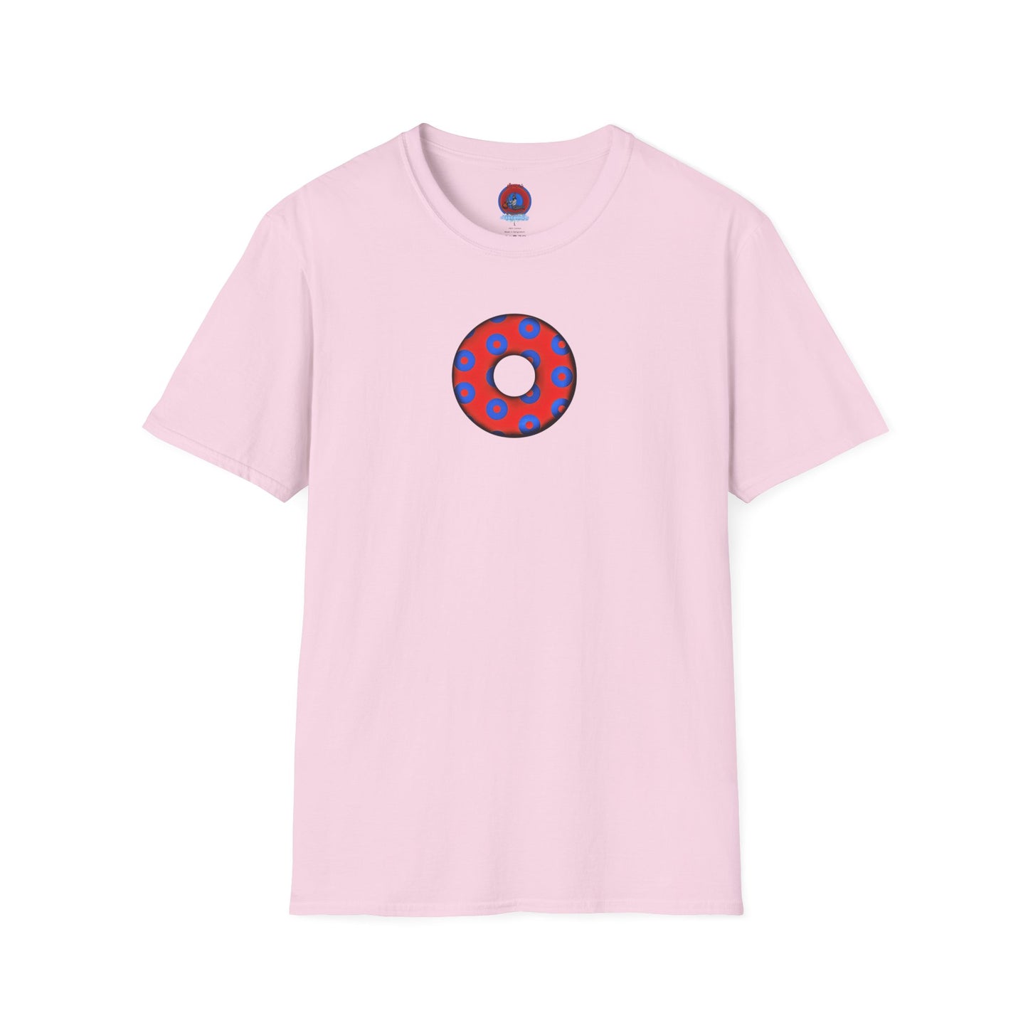 Plain Donuts/Unisex Soft-Style - "Plain Blimpy Paradoxical Donuts" - red/blue donuts
