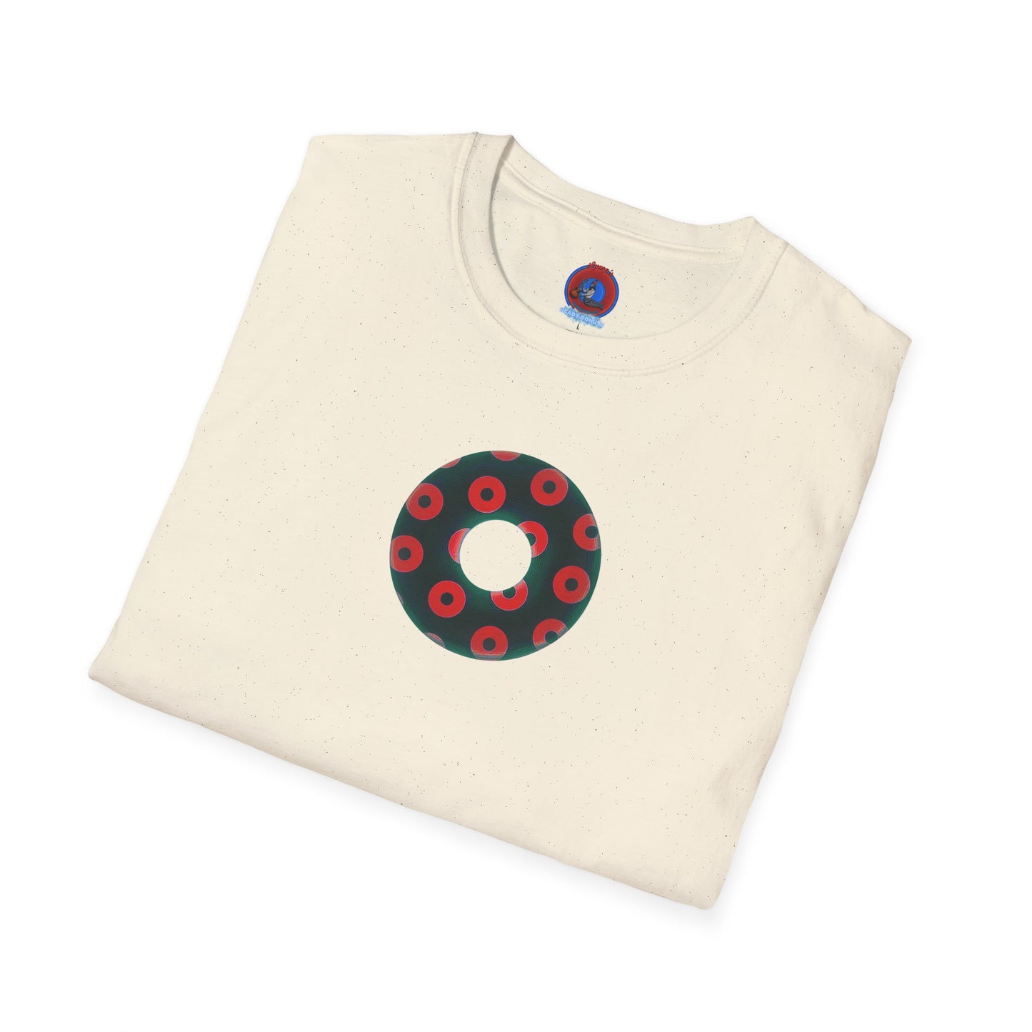 Plain Donuts/Unisex Soft-Style - "Plain Blimpy Paradoxical Donuts" - dark green/red donuts