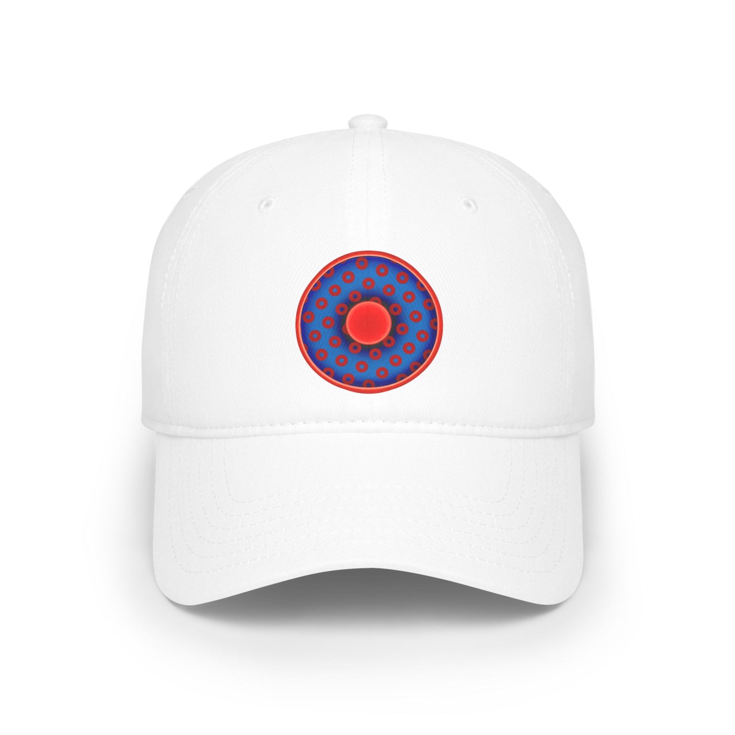 Lumpy Donut Baseball Cap - "Plain [Mary] Jane" - traditional blue/red paradoxical donut w/