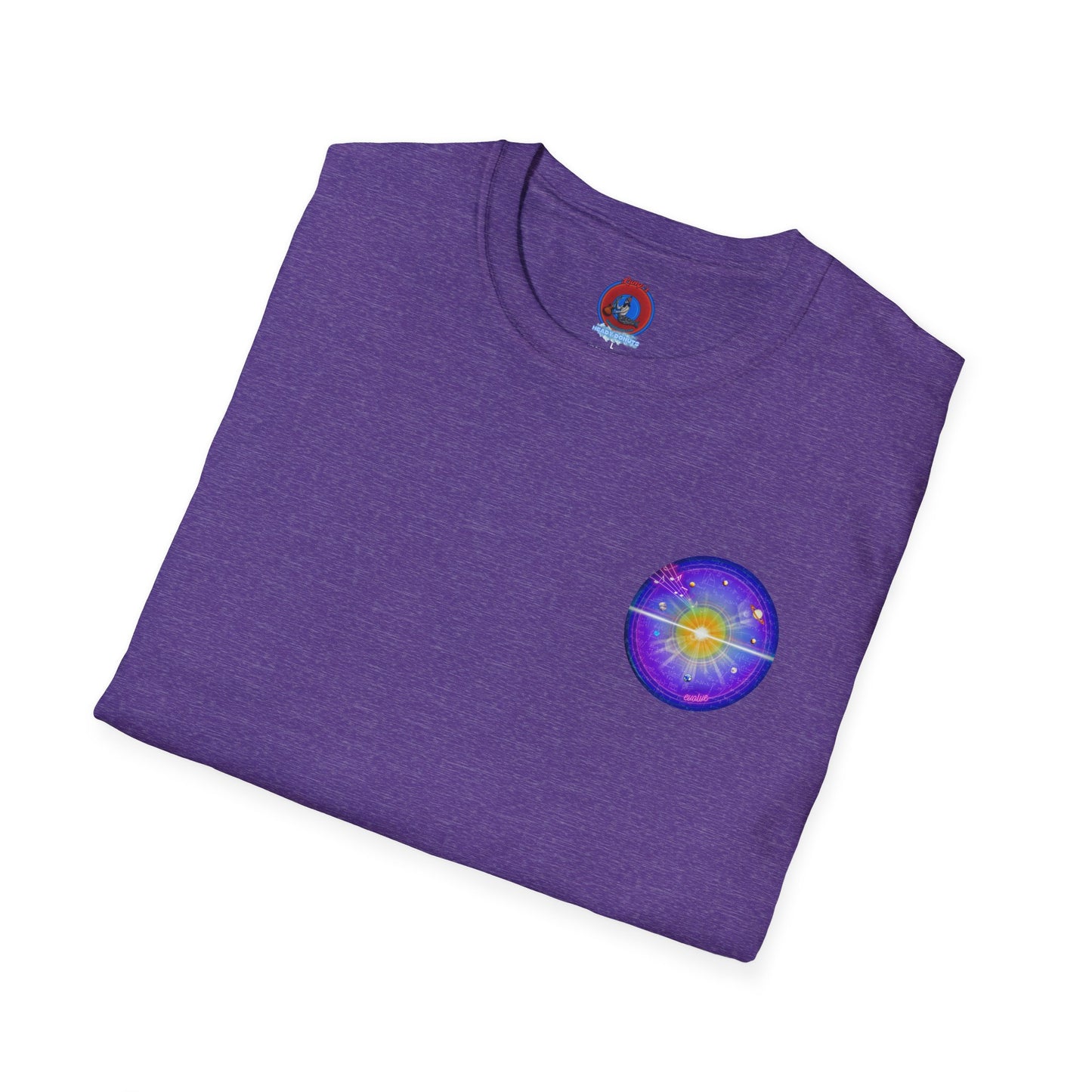 Classic Donut Tee - Unisex Soft-Style - "The Quite Profound Donut" - series 1.0  - blue/purple/magenta donut