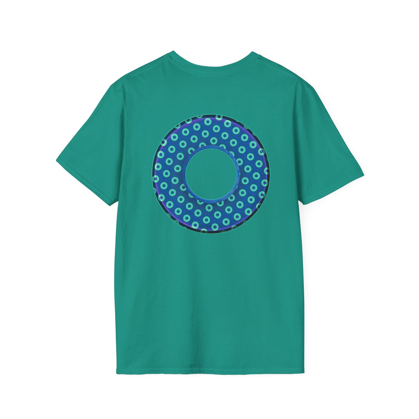Plain Donuts/Unisex Soft-Style - "Plain Electric Paradoxical Donuts" - blue/seafoam green donuts