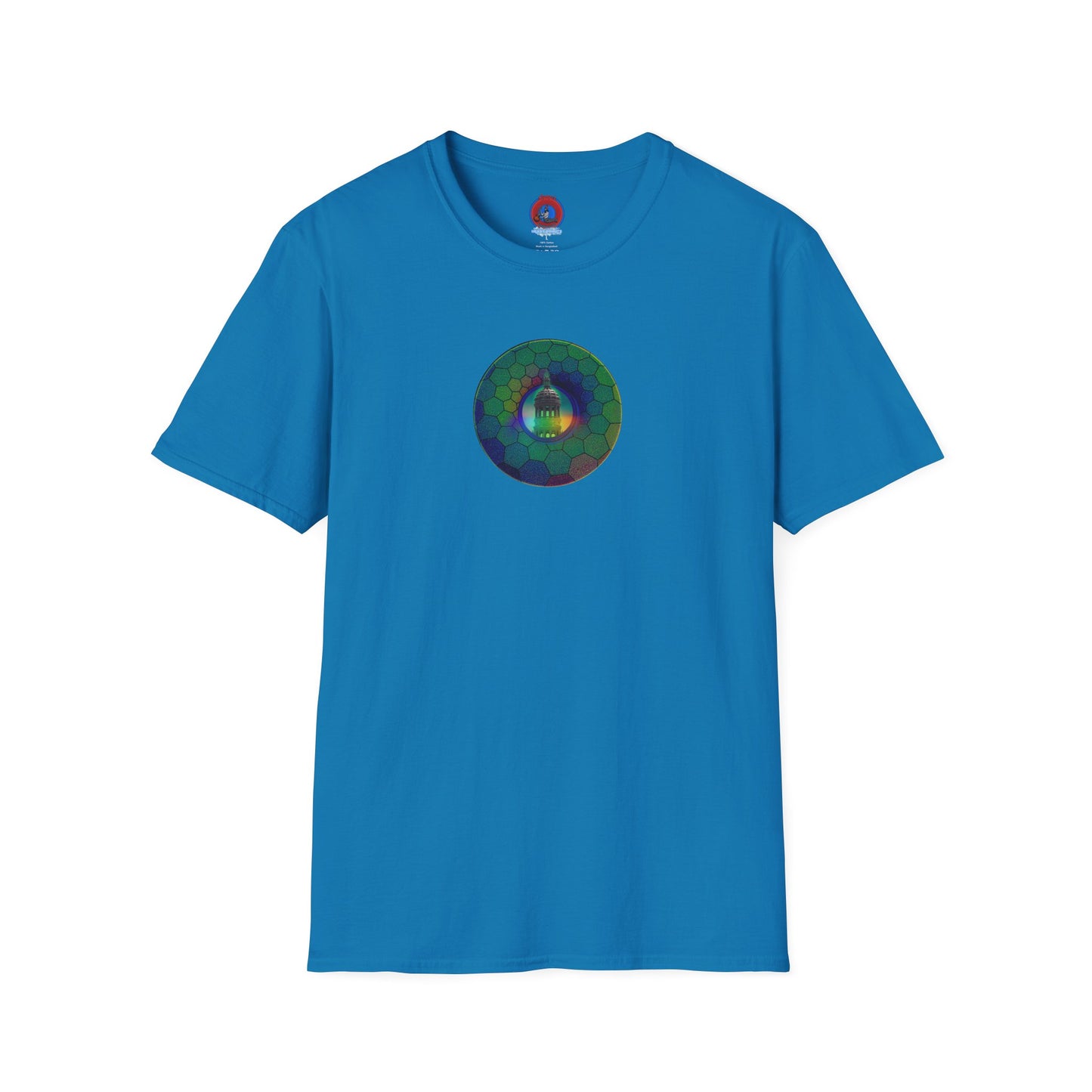 Classic Donut Tee - Unisex Soft-Style - "Save the Mondegreen City Hall Clock Tower" - hexadonut - series 1.0 -variant 1 - green donut