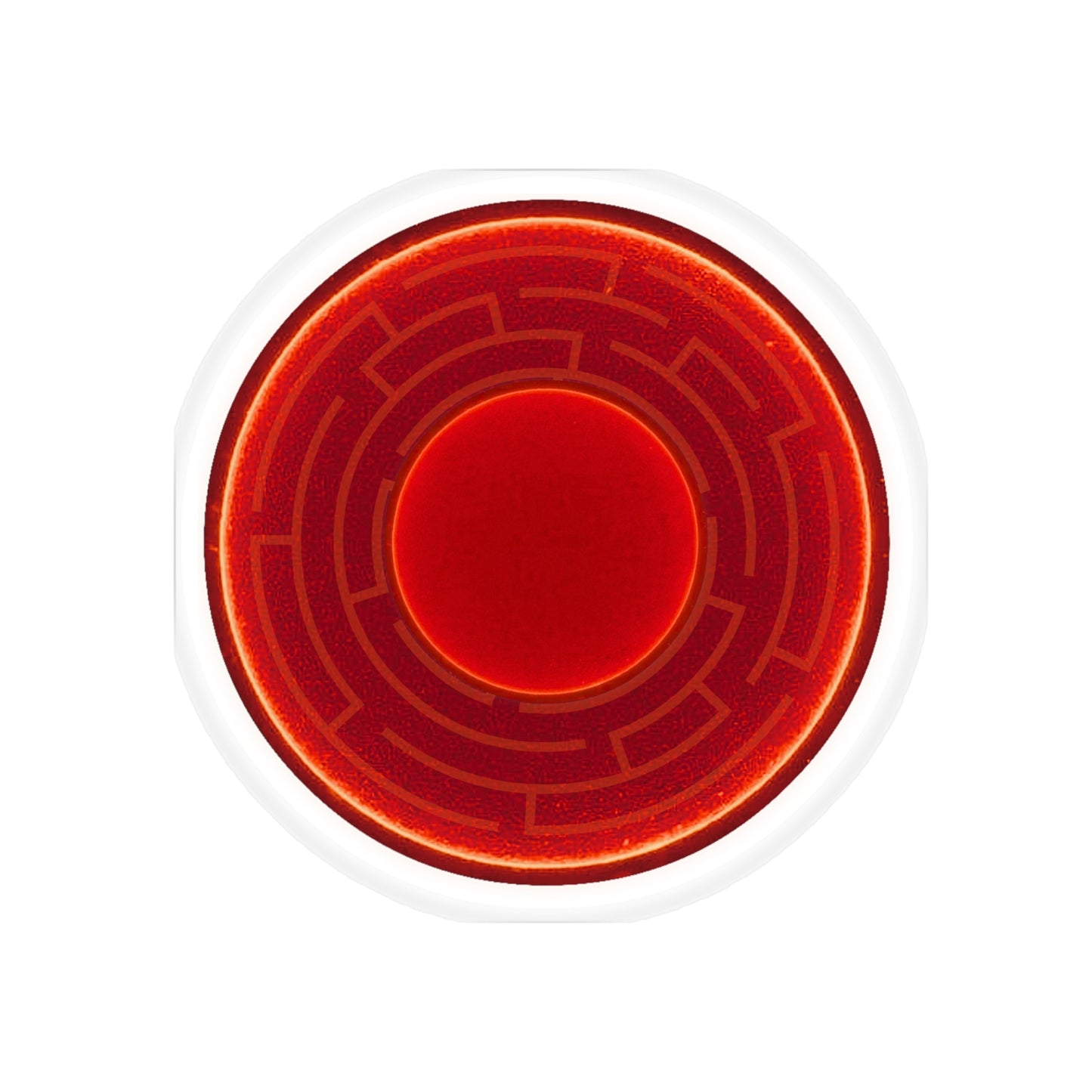 Donut Bumper/Outdoor Sticker - "The Amazing Donut" - series 1.0 - variant 2 - red donut - [Die-Cut] 6"x 6"