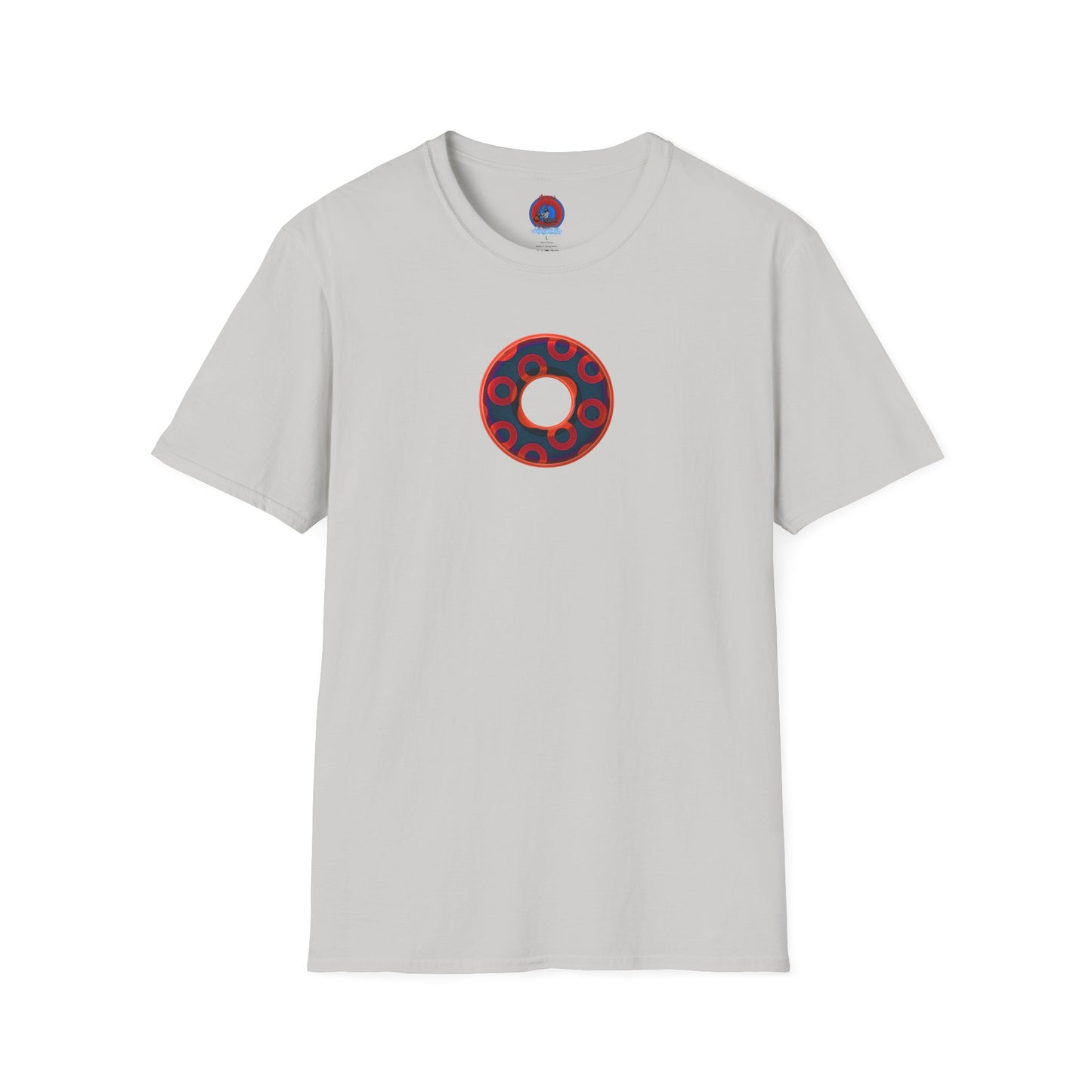Plain Donuts/Unisex Soft-Style - "Plain Rustic Paradoxical Donuts" - red/navy blue donuts