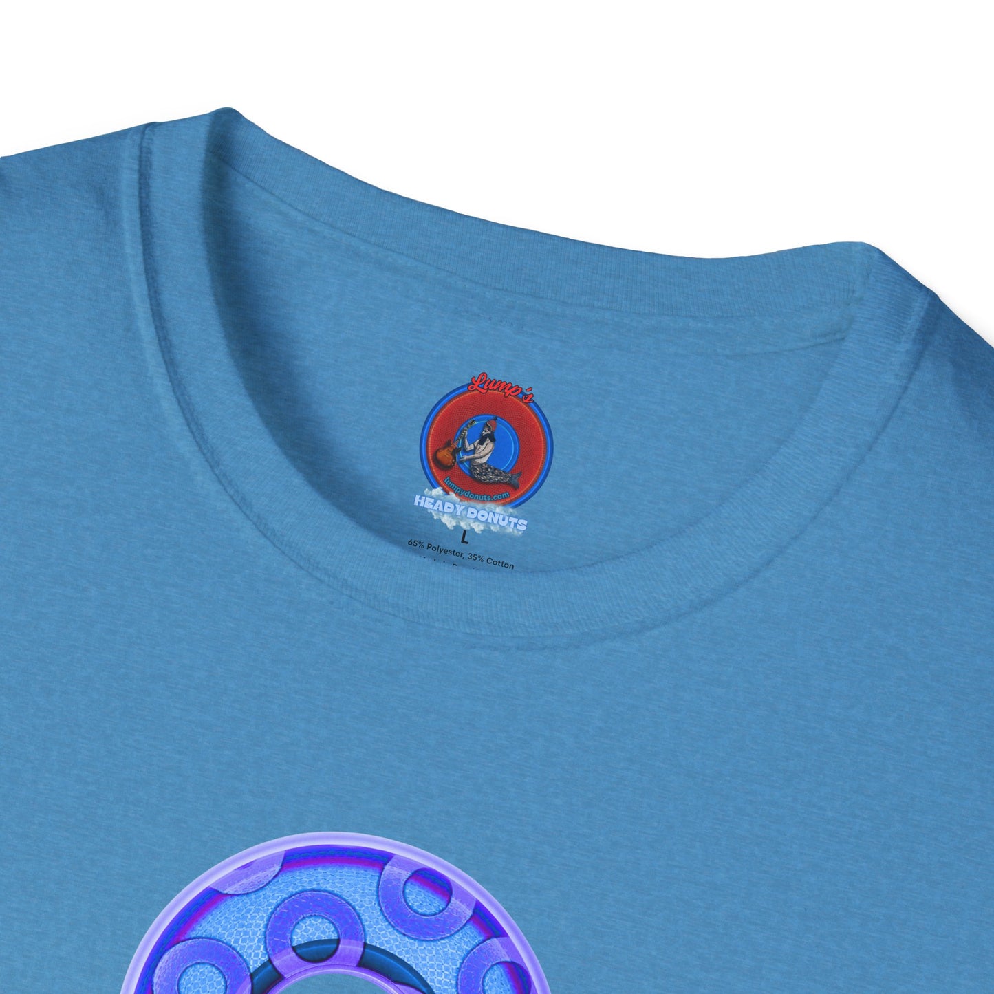 Plain Donuts/Unisex Soft-Style - "Plain Rustic Paradoxical Donuts" - light blue/purple donuts