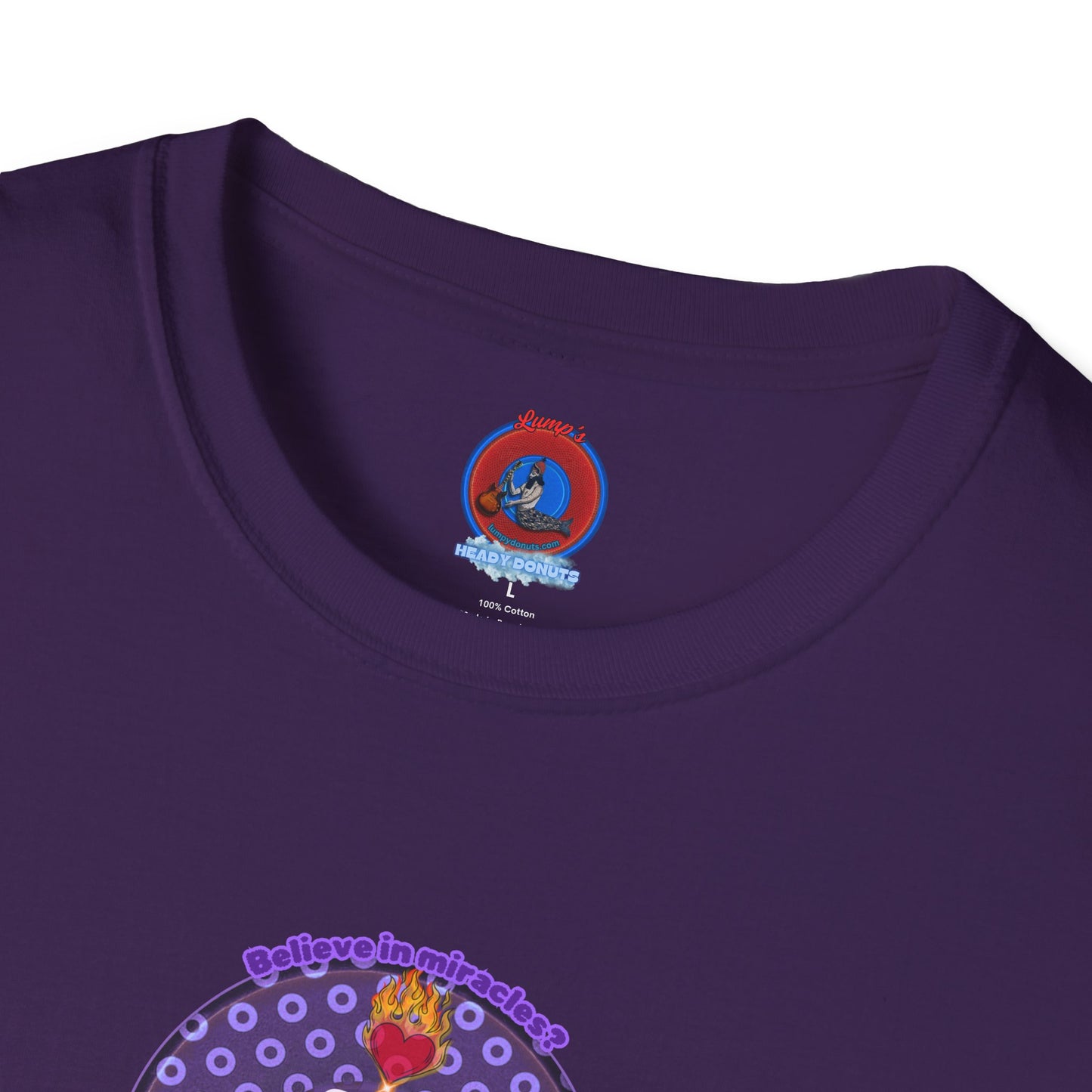 Classic Donut Tee - Unisex Soft-Style - "Donuts for Sexy Things" - electric purple/light purple paradox donut