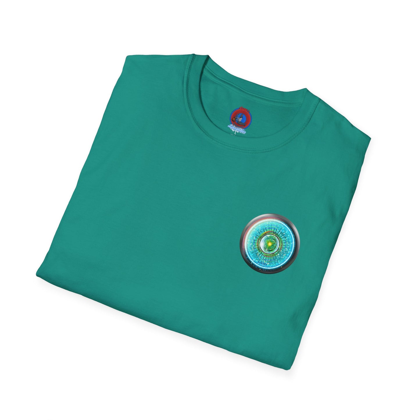 Classic Donut Tee - Unisex Soft-Style - "Donut of Life Tee" - vivid turquoise tube donut - variant 3