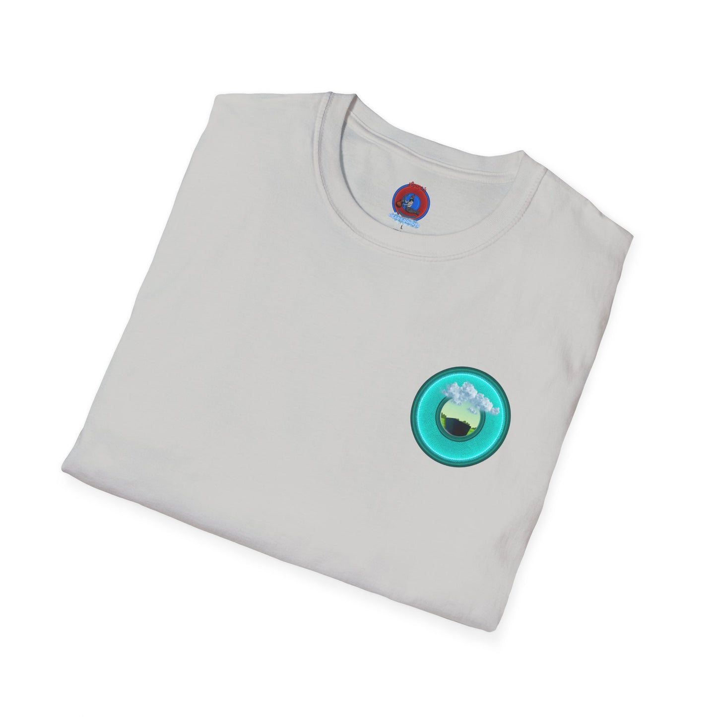 Classic Donut Tee - Unisex Soft-Style - "Got Rhombus?" - series 1.0  - variant 1 - turquoise/teal donut