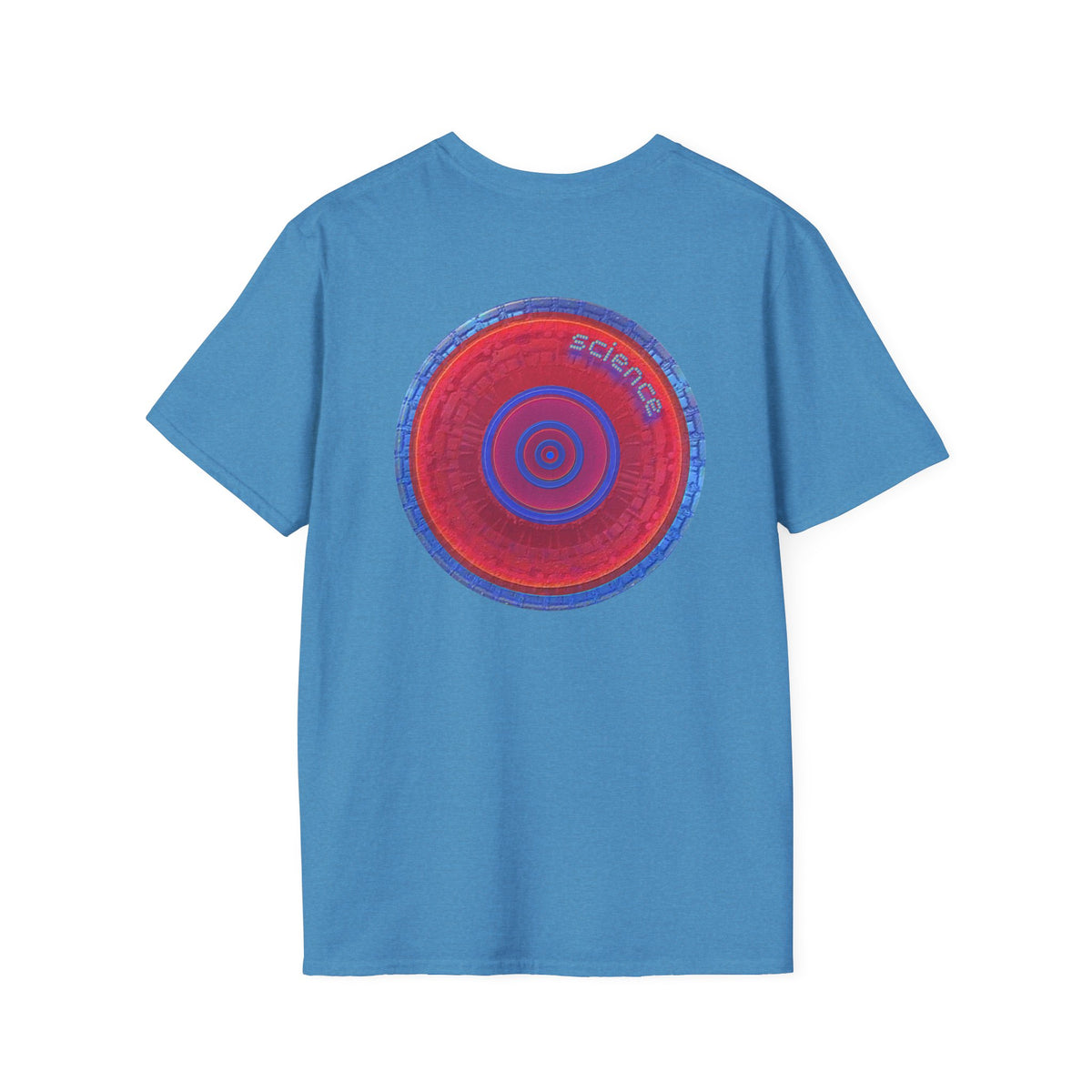 Classic Donut Tee - Unisex Soft-Style - "Tube Donuts" - series 1.0 - red donut/lighter blue bordering