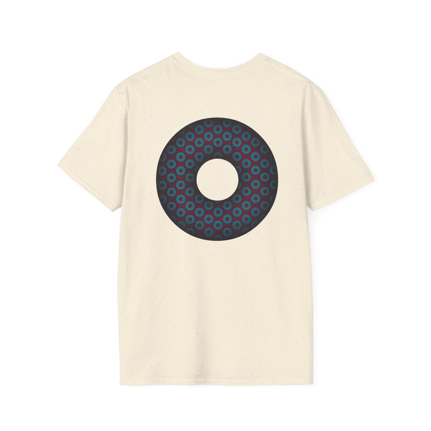 Plain Donuts/Unisex Soft-Style - "Plain Paradoxical Grided Donuts" - dark teal/dark purple donuts
