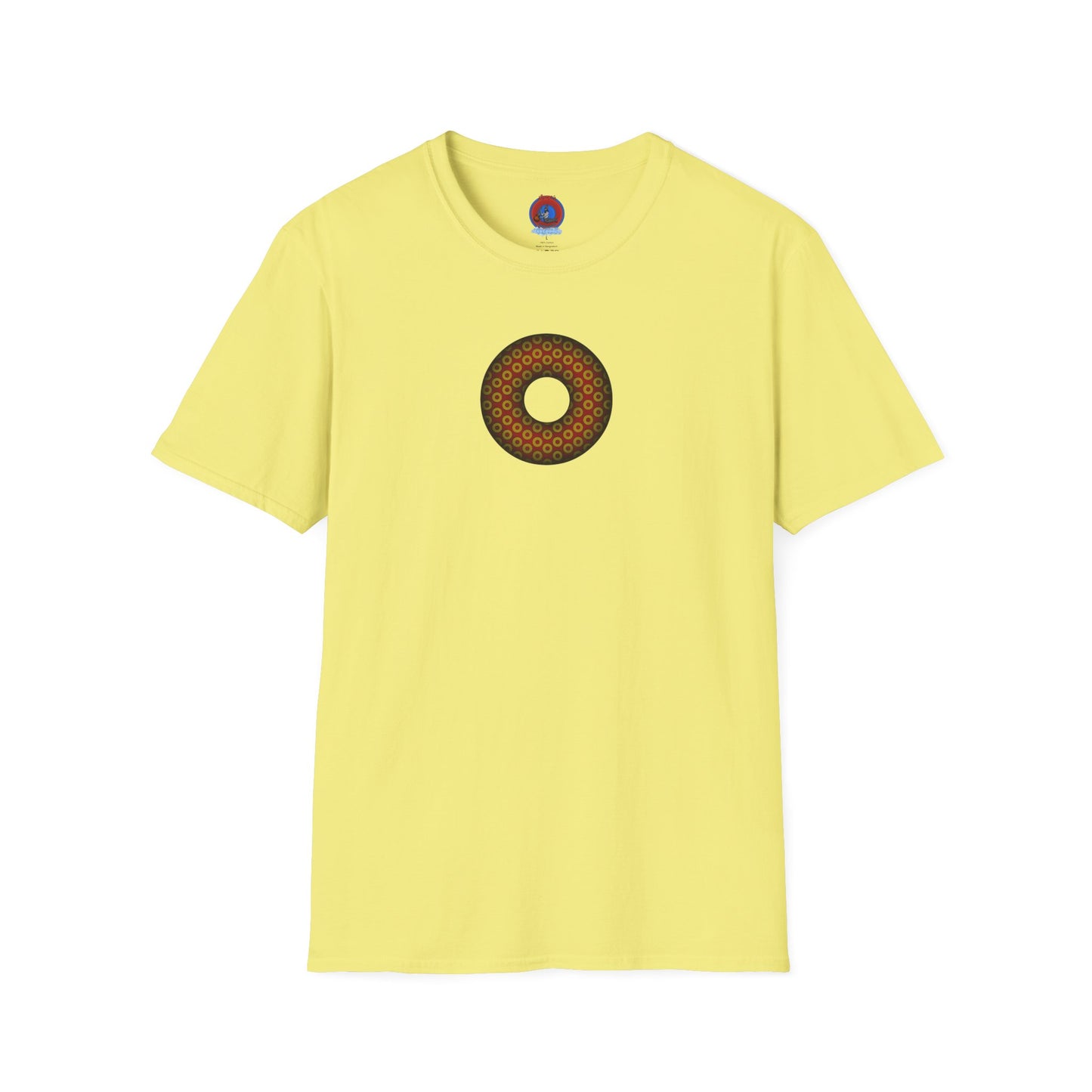Plain Donuts/Unisex Soft-Style - "Plain Paradoxical Grided Donuts" - gold/burgundy donuts