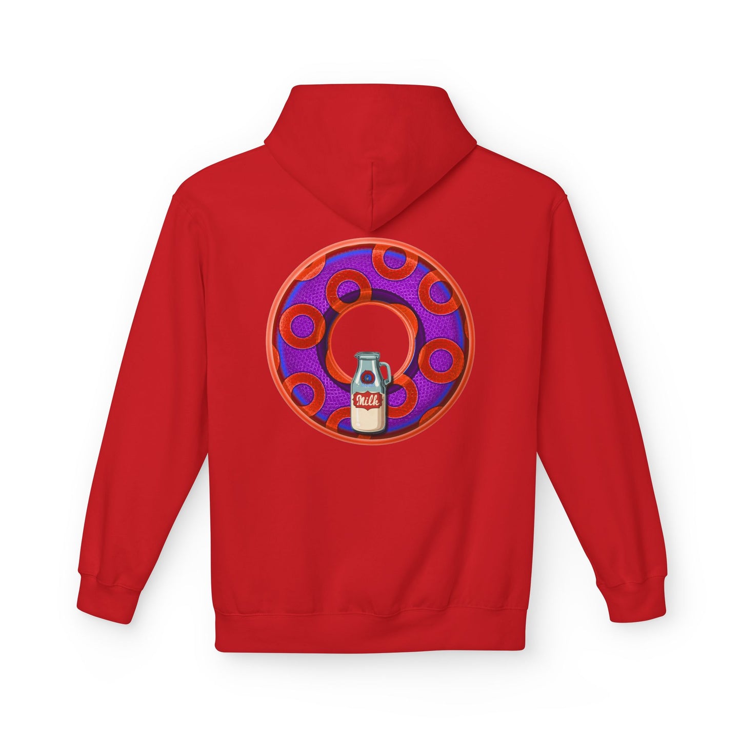 Fleece Harry Hoodies [Midweight Soft-style] - "Wooked Cream Dairy - YEMSG Donut" - blue/blue rustic paradox donut - variant 6