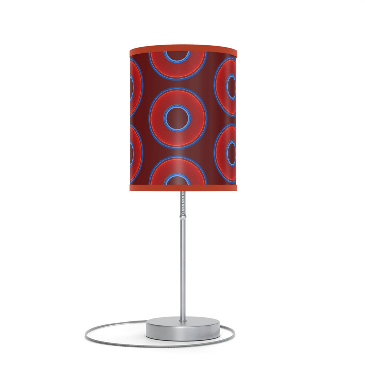 Lumpy Accent Lamps - red vivid donuts w/dark red background