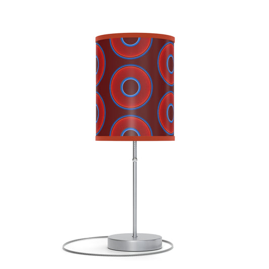 Lumpy Accent Lamps - red vivid donuts w/dark red background