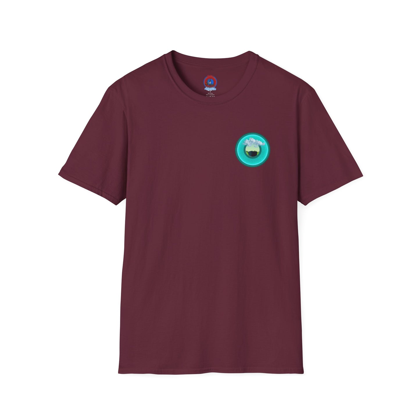 Classic Donut Tee - Unisex Soft-Style - "Got Rhombus?" - series 1.0  - variant 1 - turquoise/teal donut