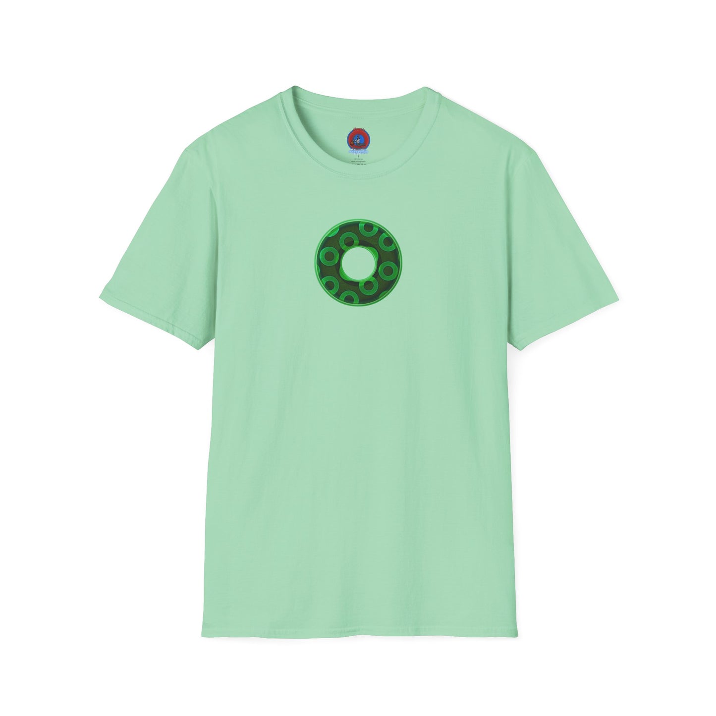 Plain Donuts/Unisex Soft-Style - "Plain Rustic Paradoxical Donuts" - light green/dark green donuts