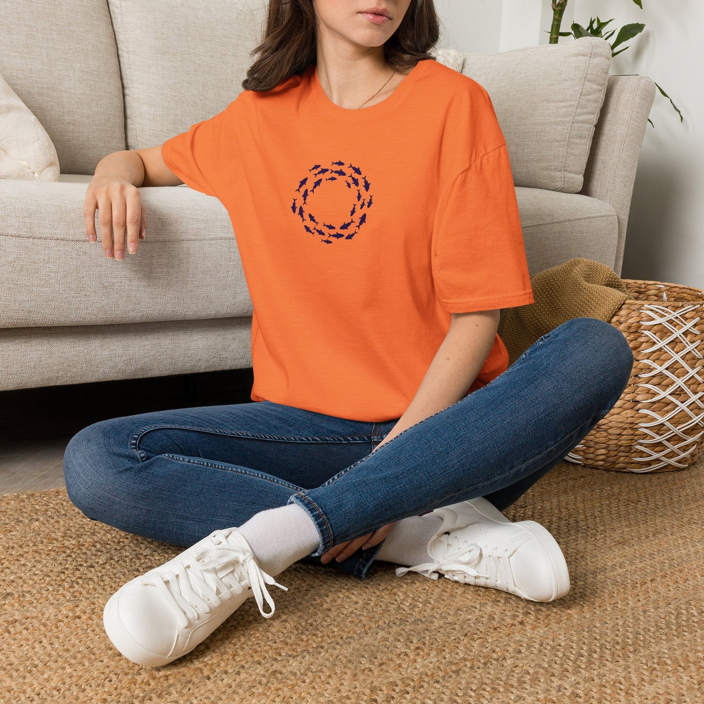 Classic Donut Tee - Unisex Soft-Style - "Skoolie of Phishies" - fish donut - variant 3