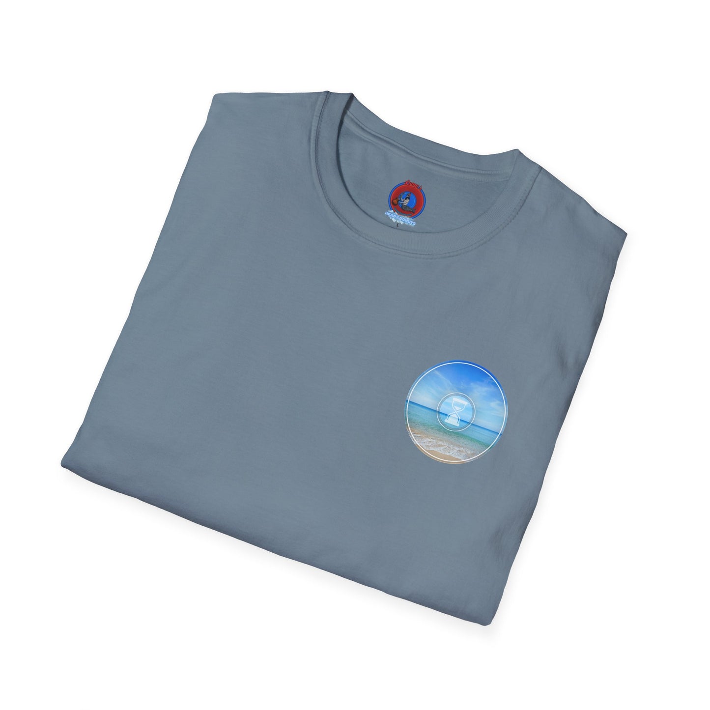 Classic Donut Tee - Unisex Soft-Style - "Still Loading Sand" - vivid blue  pic donut - variant 1