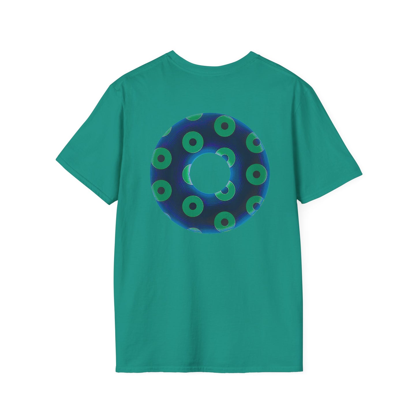 Plain Donuts/Unisex Soft-Style - "Plain Blimpy Paradoxical Donuts" - dark blue/jade green donuts