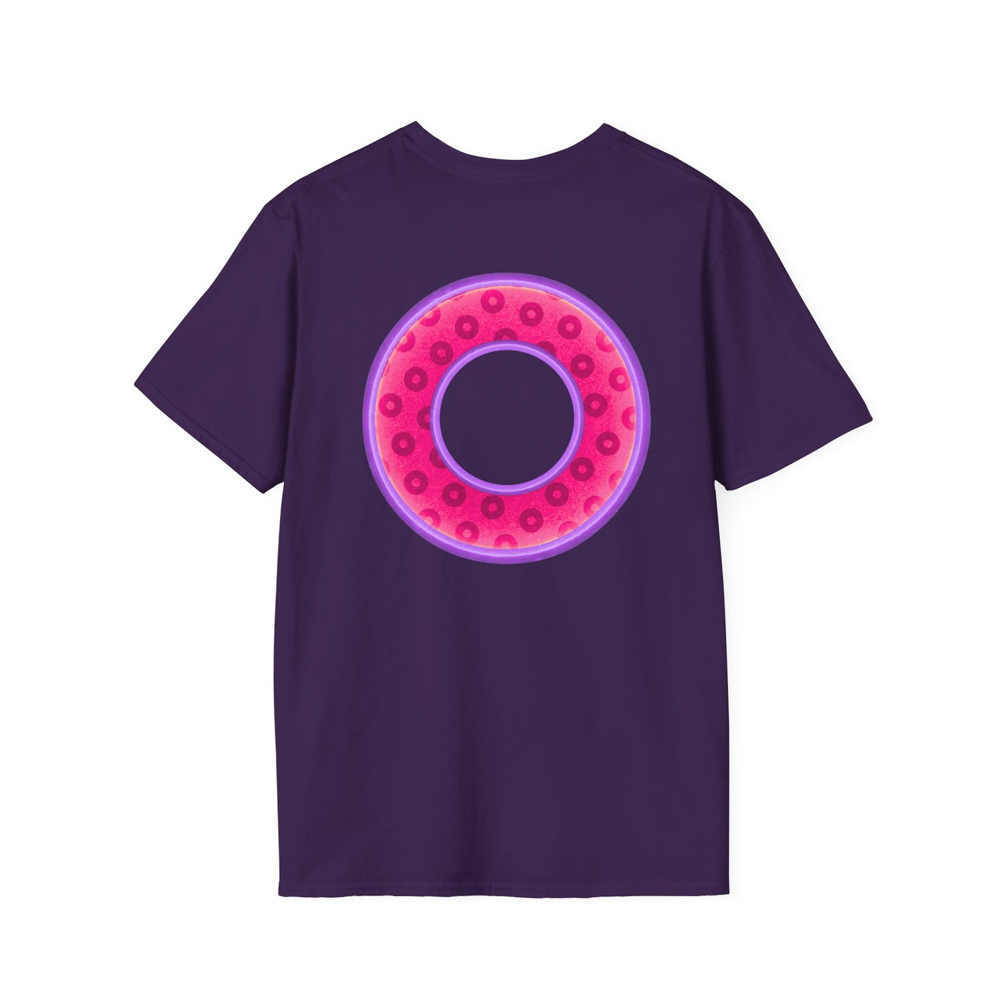 Plain Donuts/Unisex Soft-Style - "Plain Wide Mouthed Paradoxical Donuts" - magenta/light purple donuts