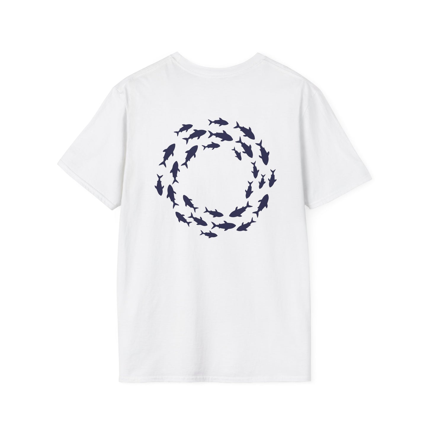 Classic Donut Tee - Unisex Soft-Style - "Skoolie of Phishies" - fish donut - variant 3