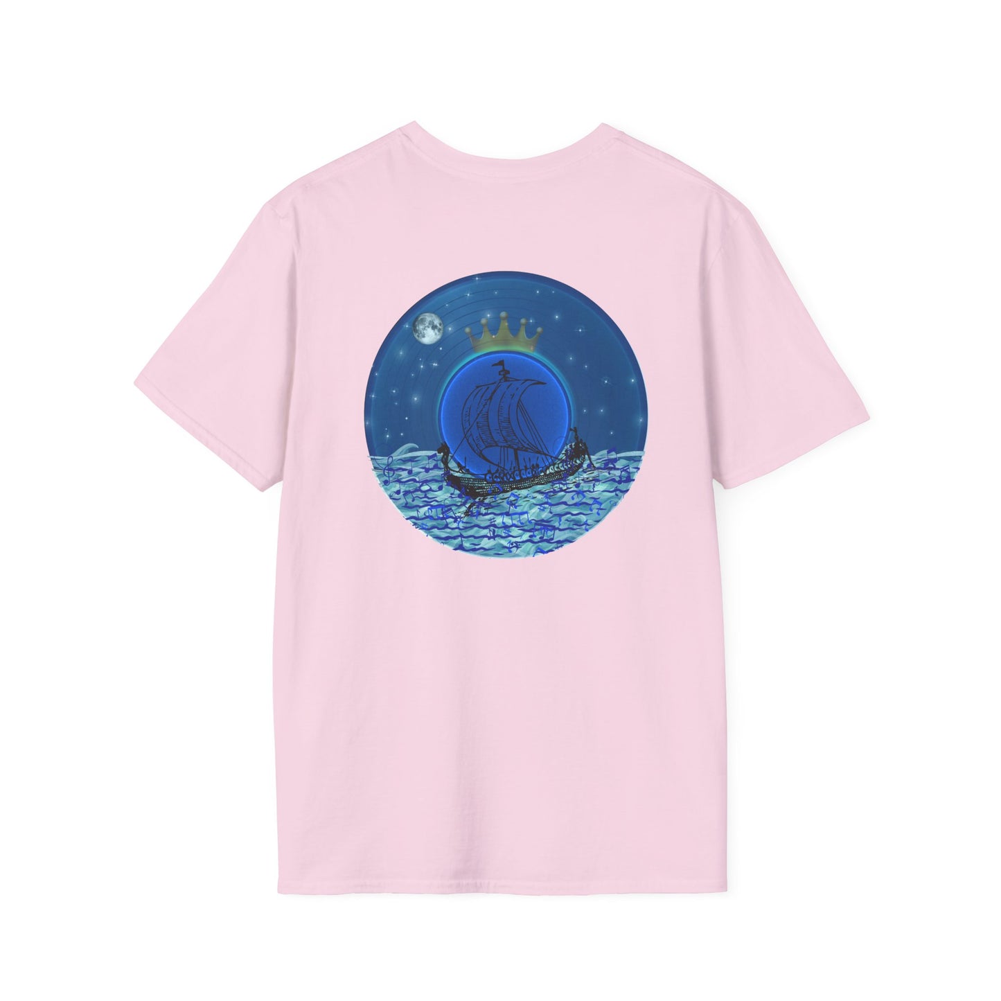 Classic Donut Tee - Unisex Soft-Style - "Stately Donut of the Prince" - series 1.0  - blue donut