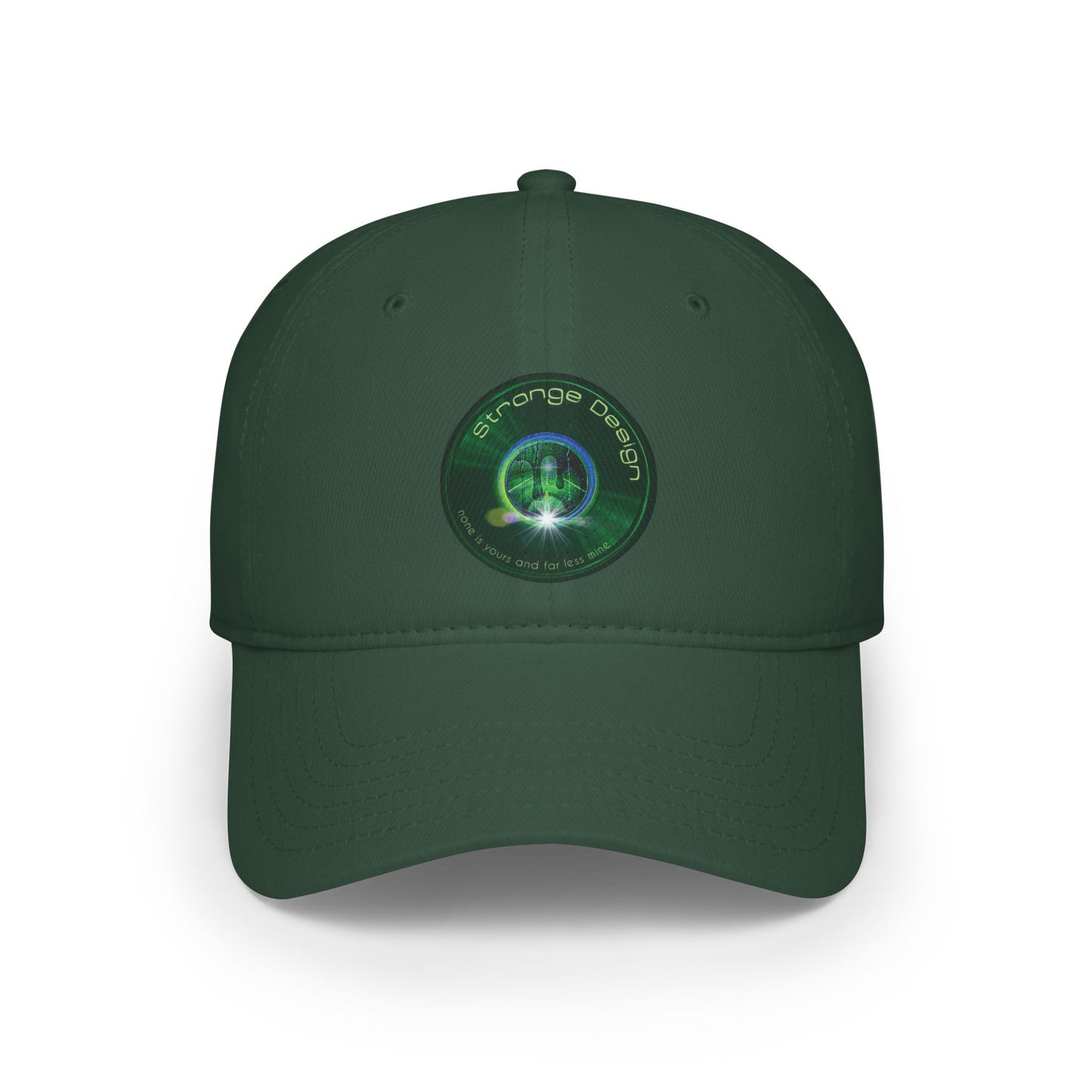 Lumpy Donut Baseball Cap - "The Strangely Designed Donut Cap" - vivid green record donut w/
