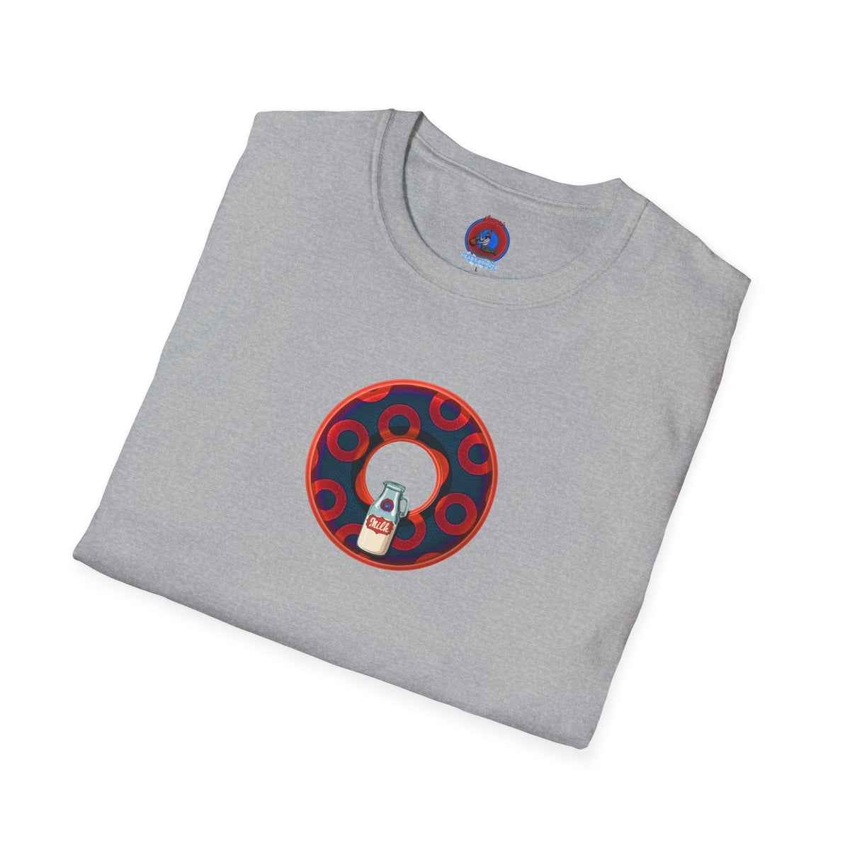 Classic Donut Tee - Unisex Soft-Style - "Wooked Cream - YEMSG Donut " -purple/red rustic paradox donut - variant 3