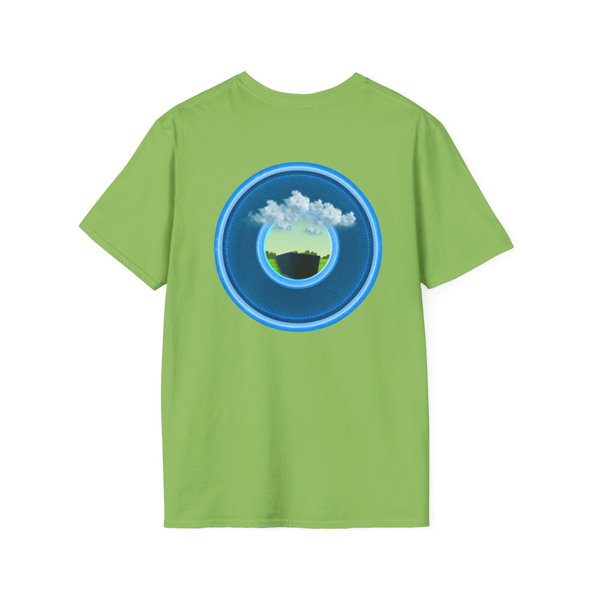 Classic Donut Tee - Unisex Soft-Style - "Got Rhombus?" - series 1.0  - variant 1 - blue/blue donut