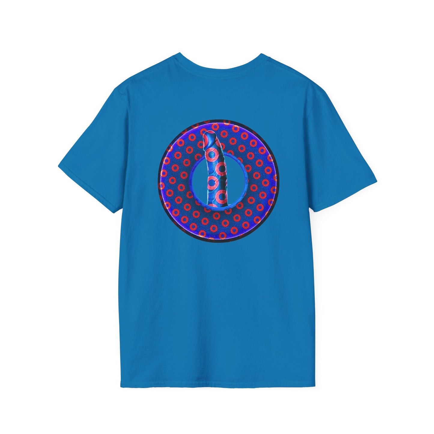Classic Donut Tee - Unisex Soft-Style - "Sir Richard's Phamous Donut" - series 1.0  - variant 3 - red/blue paradox donut