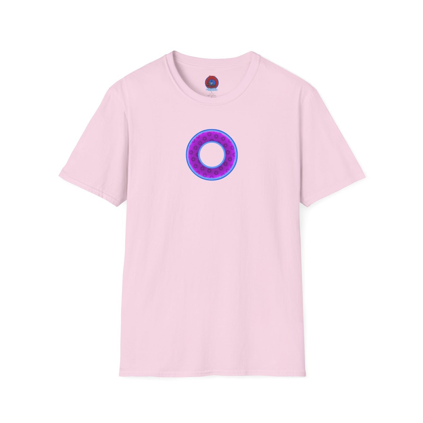 Plain Donuts/Unisex Soft-Style - "Plain Wide Mouthed Paradoxical Donuts" - purple/light royal blue donuts