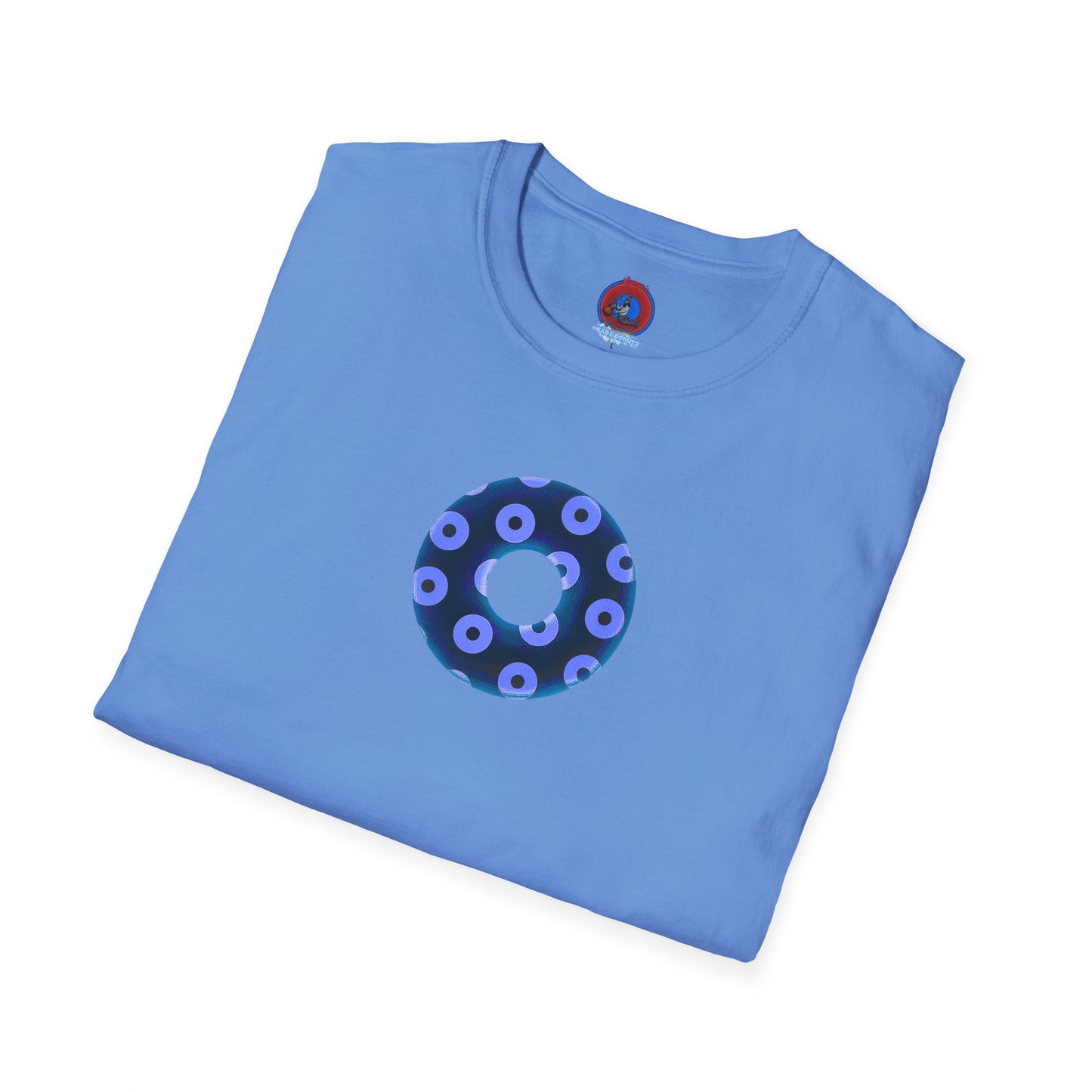 Plain Donuts/Unisex Soft-Style - "Plain Blimpy Paradoxical Donuts" - dark blue/Caroline blue donuts